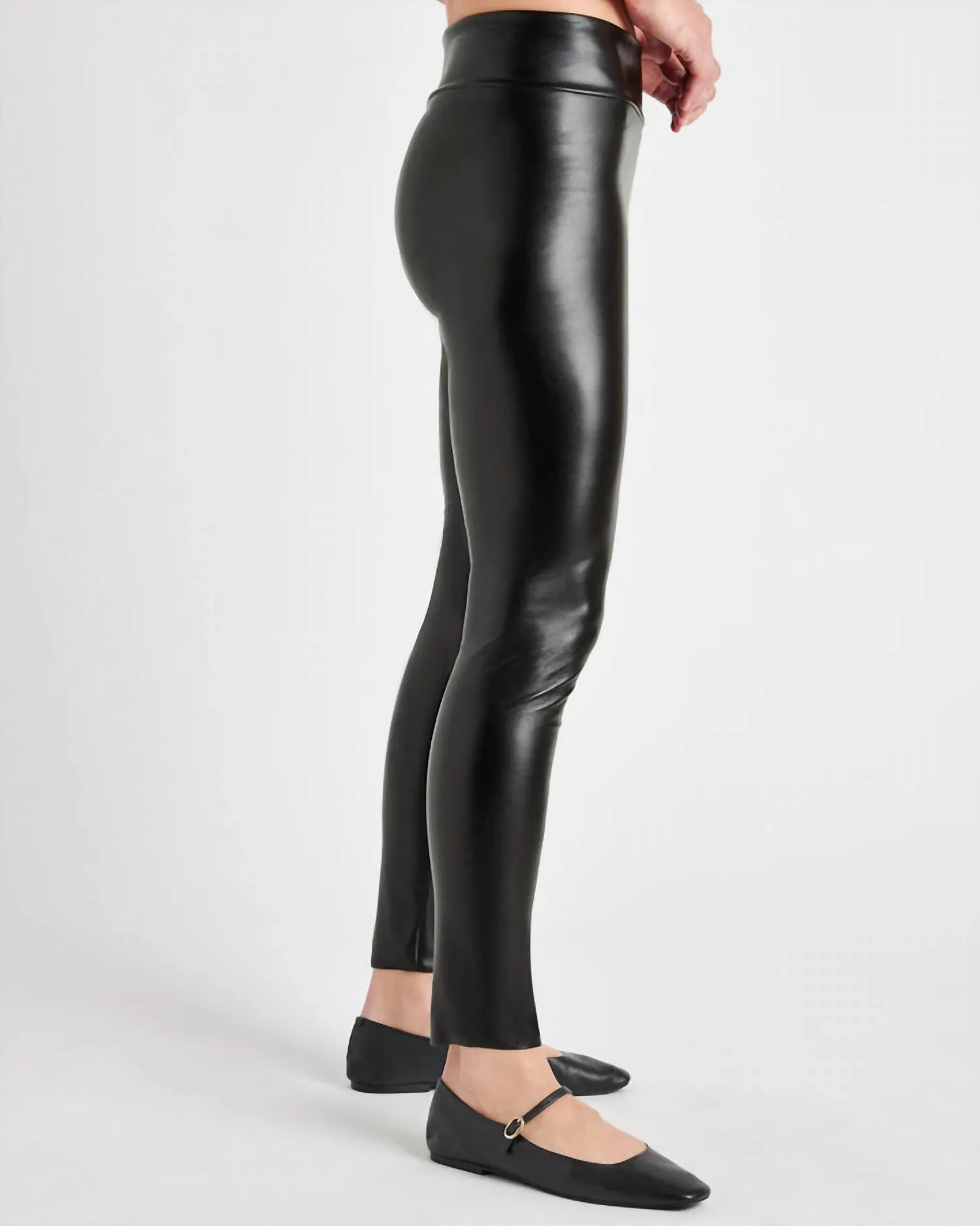 Faux Leather Legging In Black