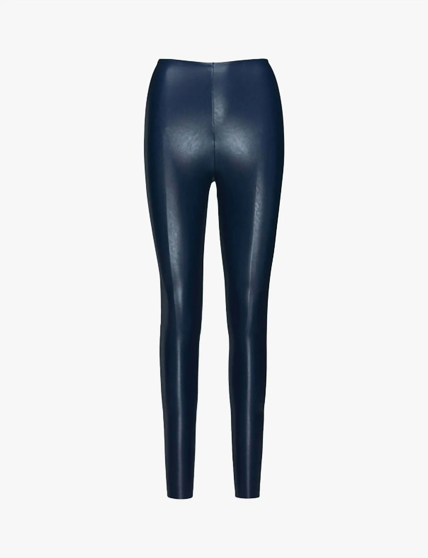 Faux Leather Legging In Navy