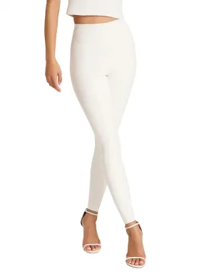 Faux Leather Legging In White
