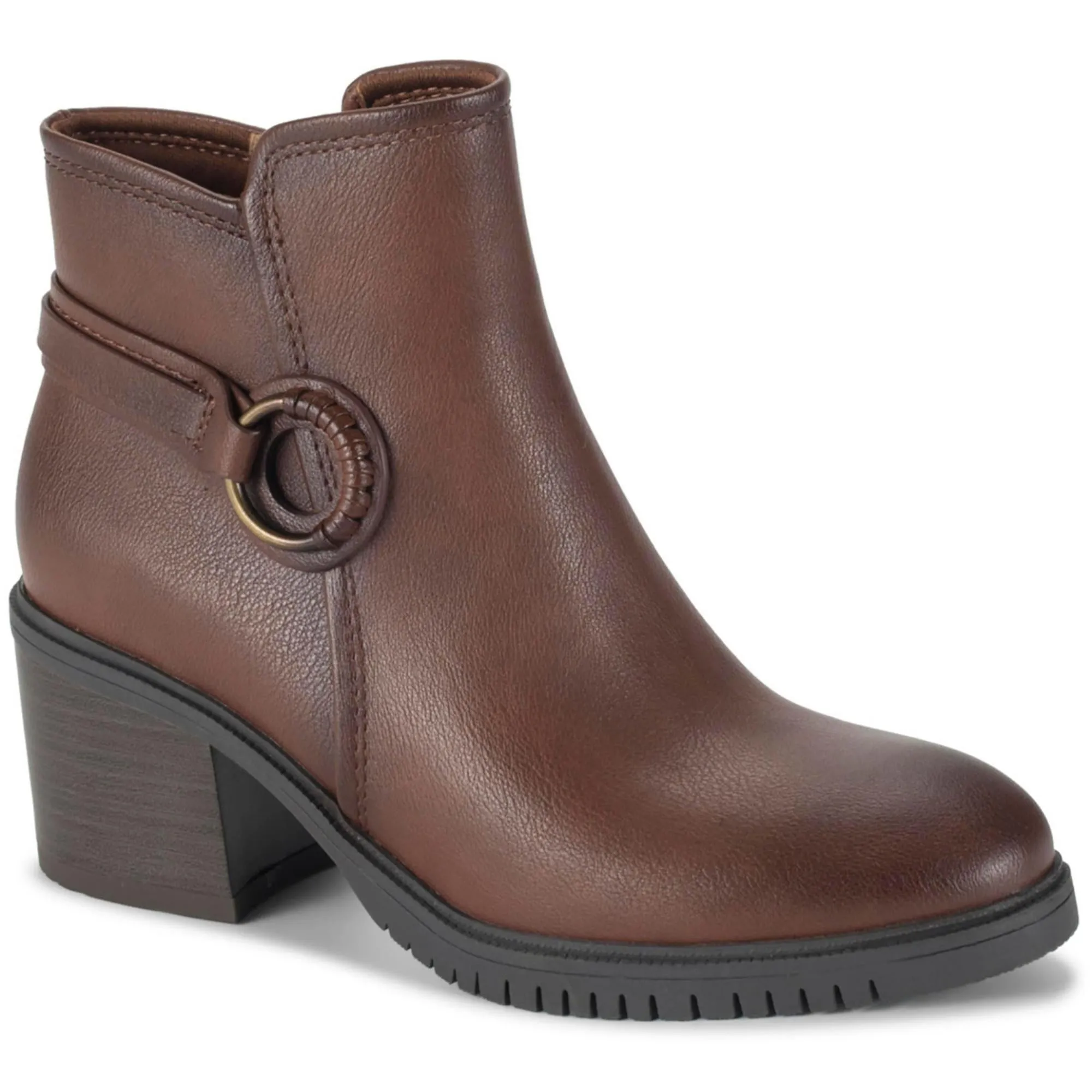 Felicia Womens Faux Leather Zipper Booties