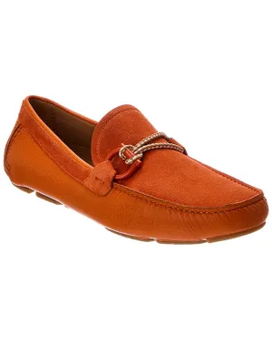 Ferragamo Front 4 Suede & Leather Loafer