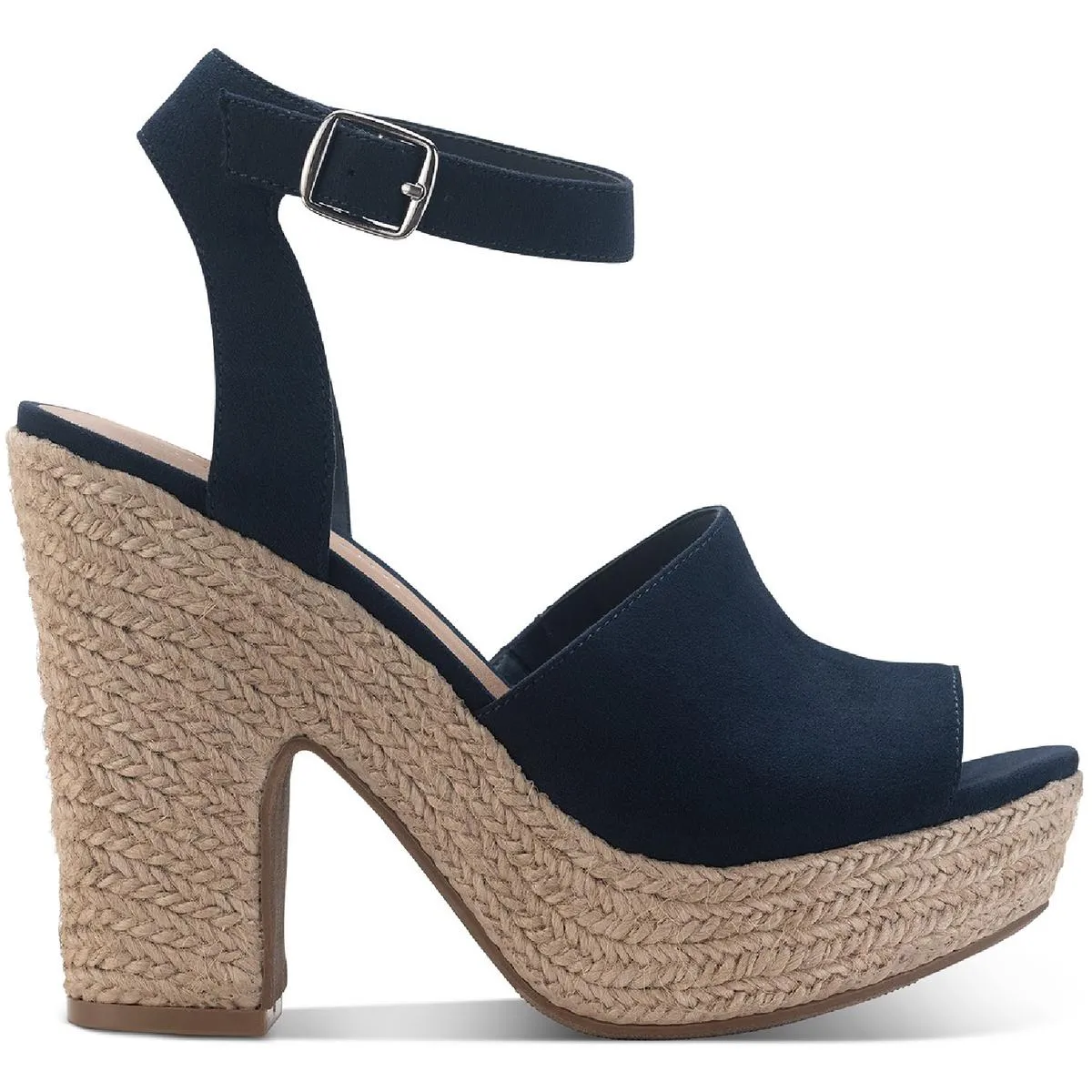 Fey Womens Faux Suede Ankle Strap Heels