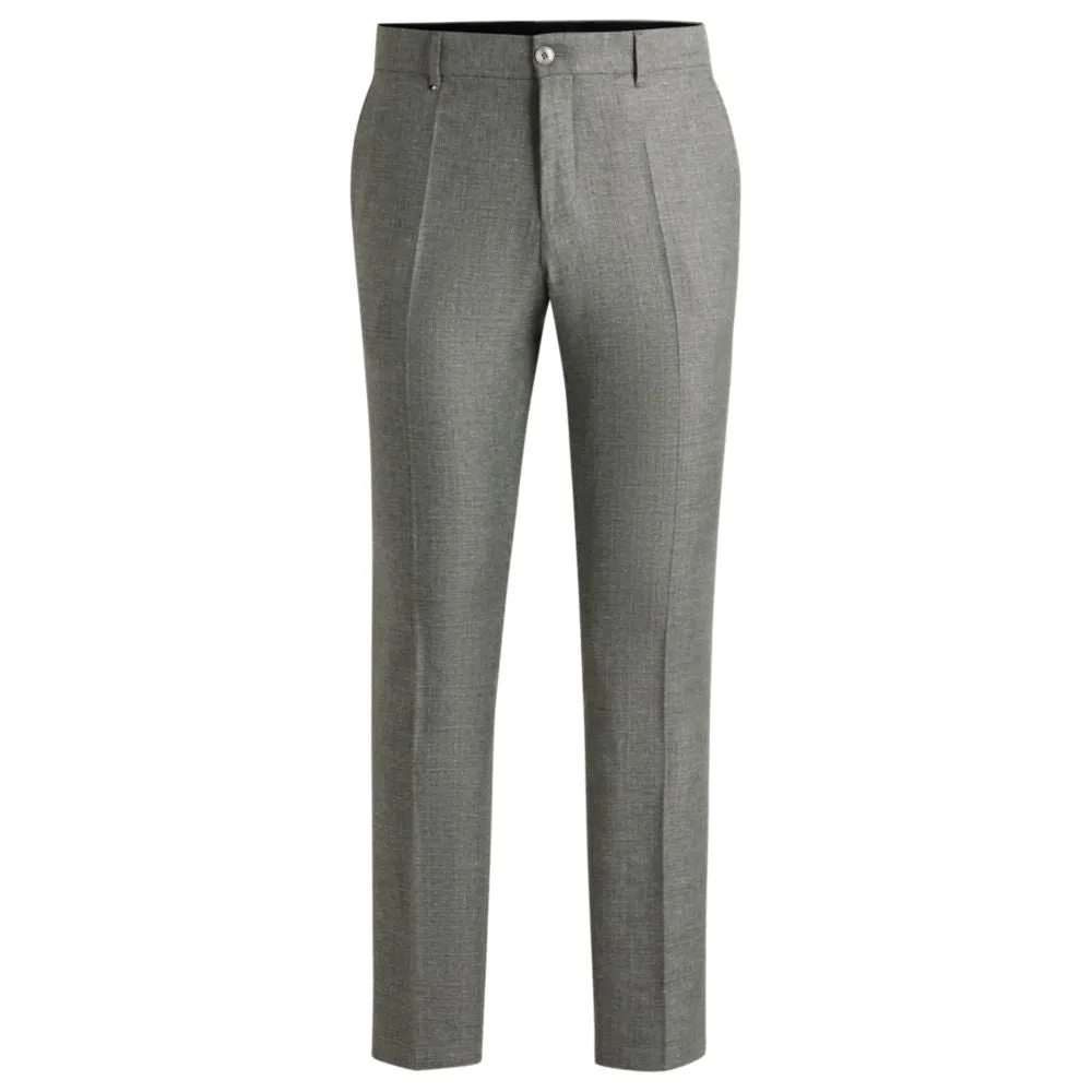 Formal trousers in micro-patterned stretch fabric