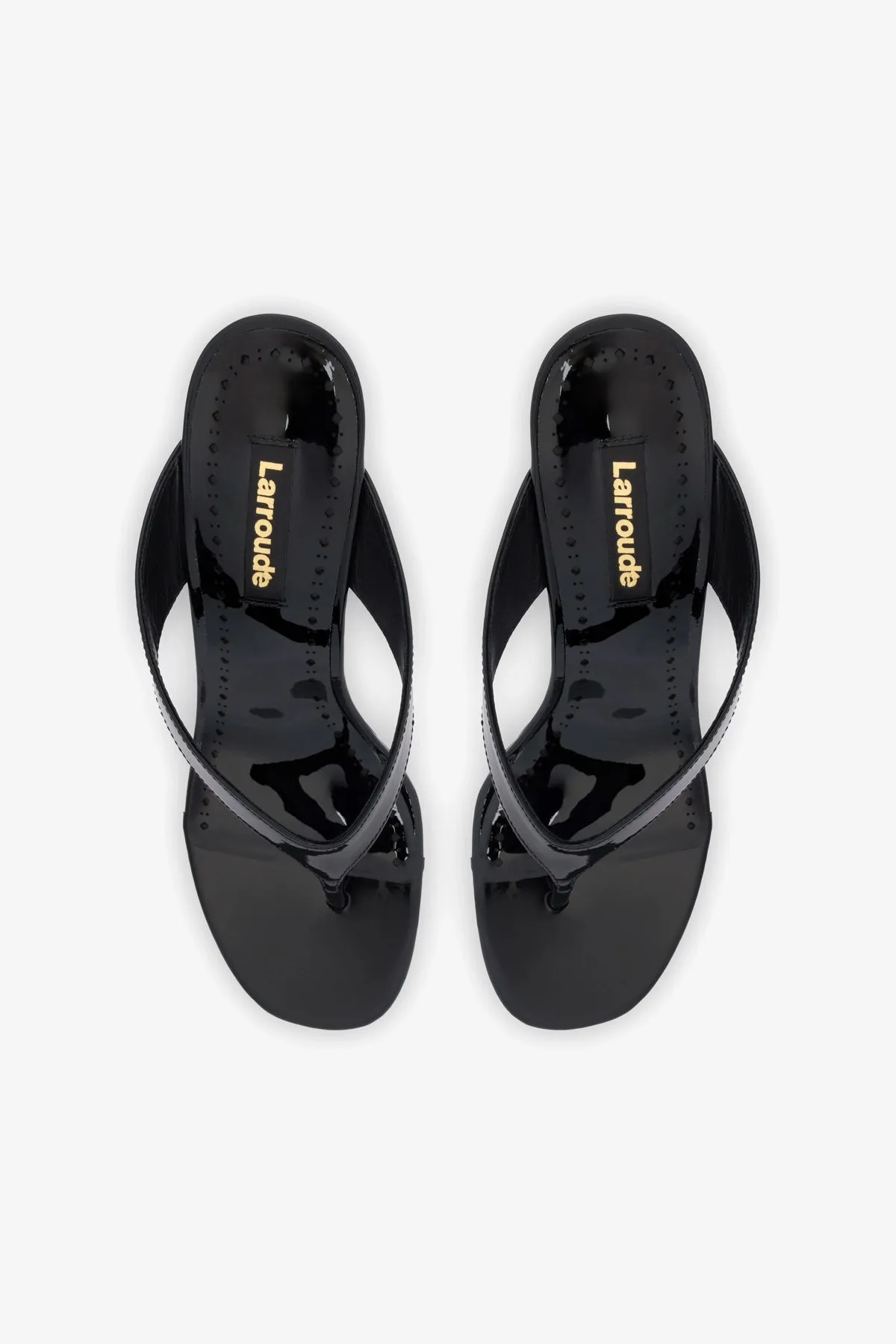 Gaia Wedge Sandal In Black Leather