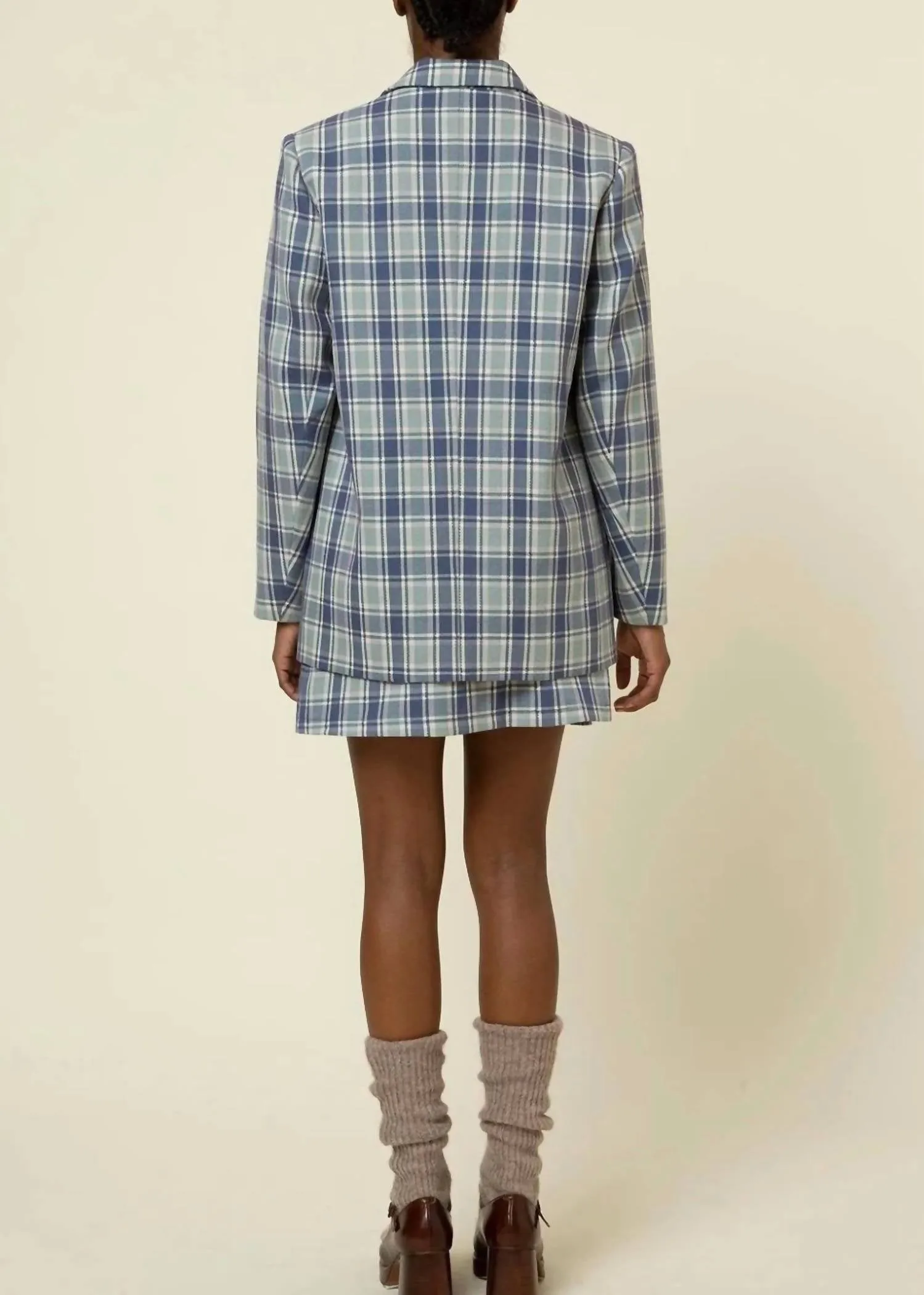 Garance Woven Blazer In Blue