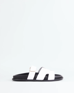 Gustave White Leather