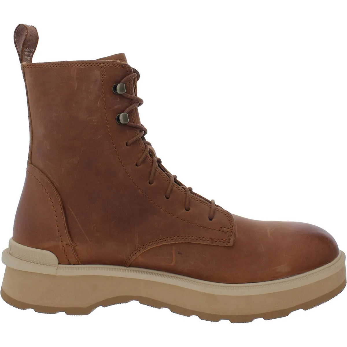 Hi-Line Lace Womens Leather Lace-Up Booties