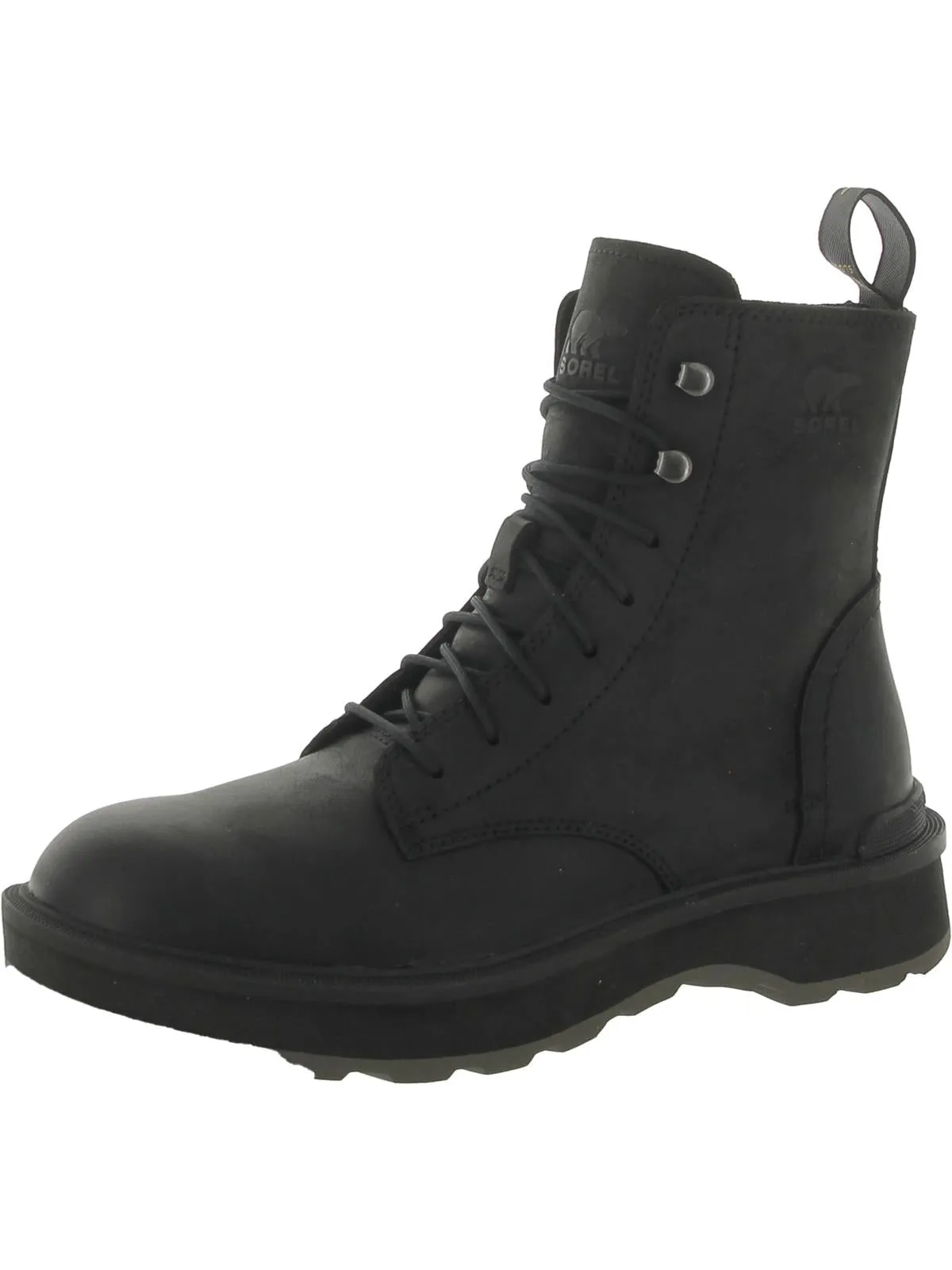 Hi-Line Lace Womens Leather Lace-Up Booties
