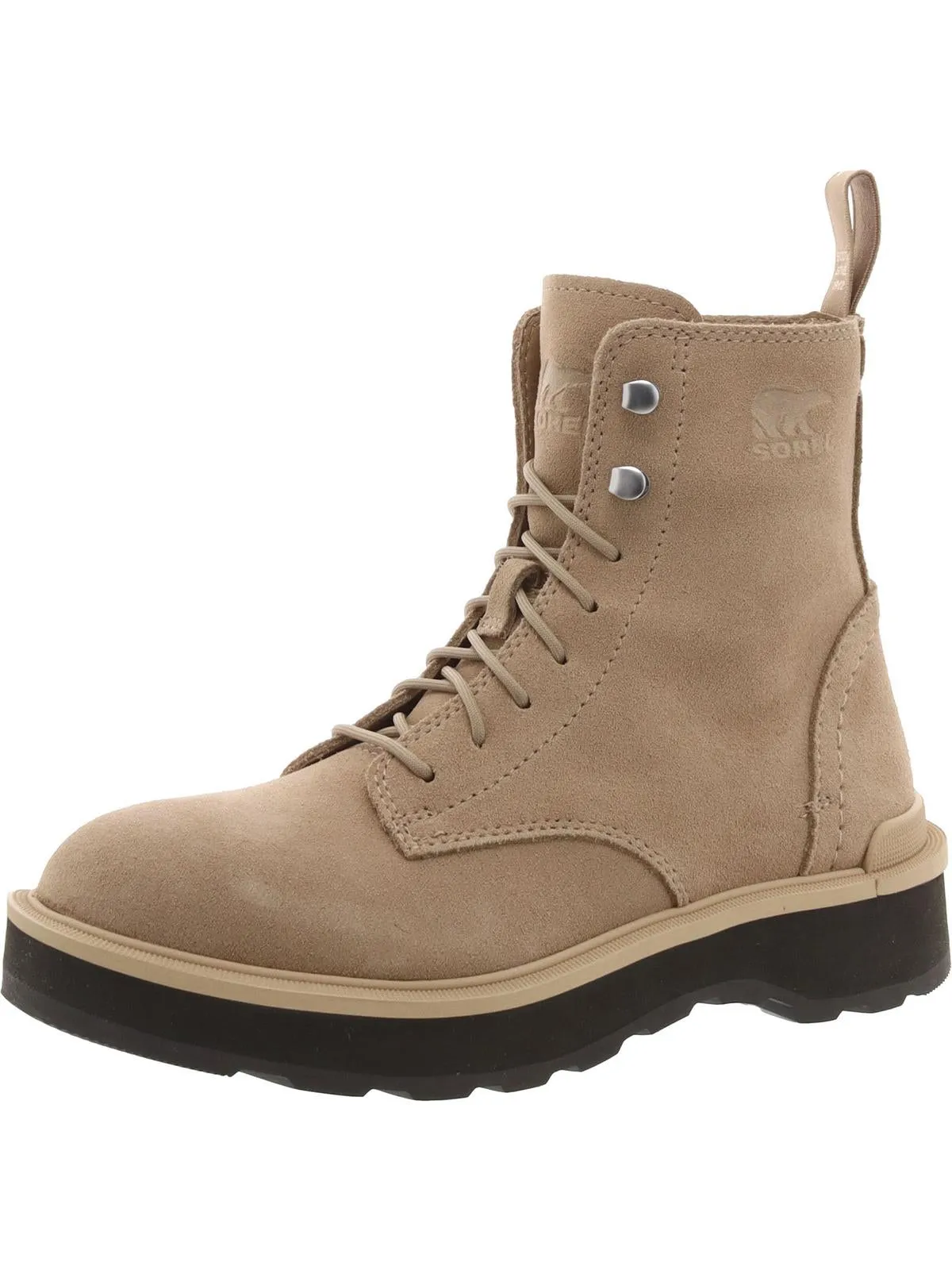 Hi-Line Lace Womens Leather Lace-Up Booties