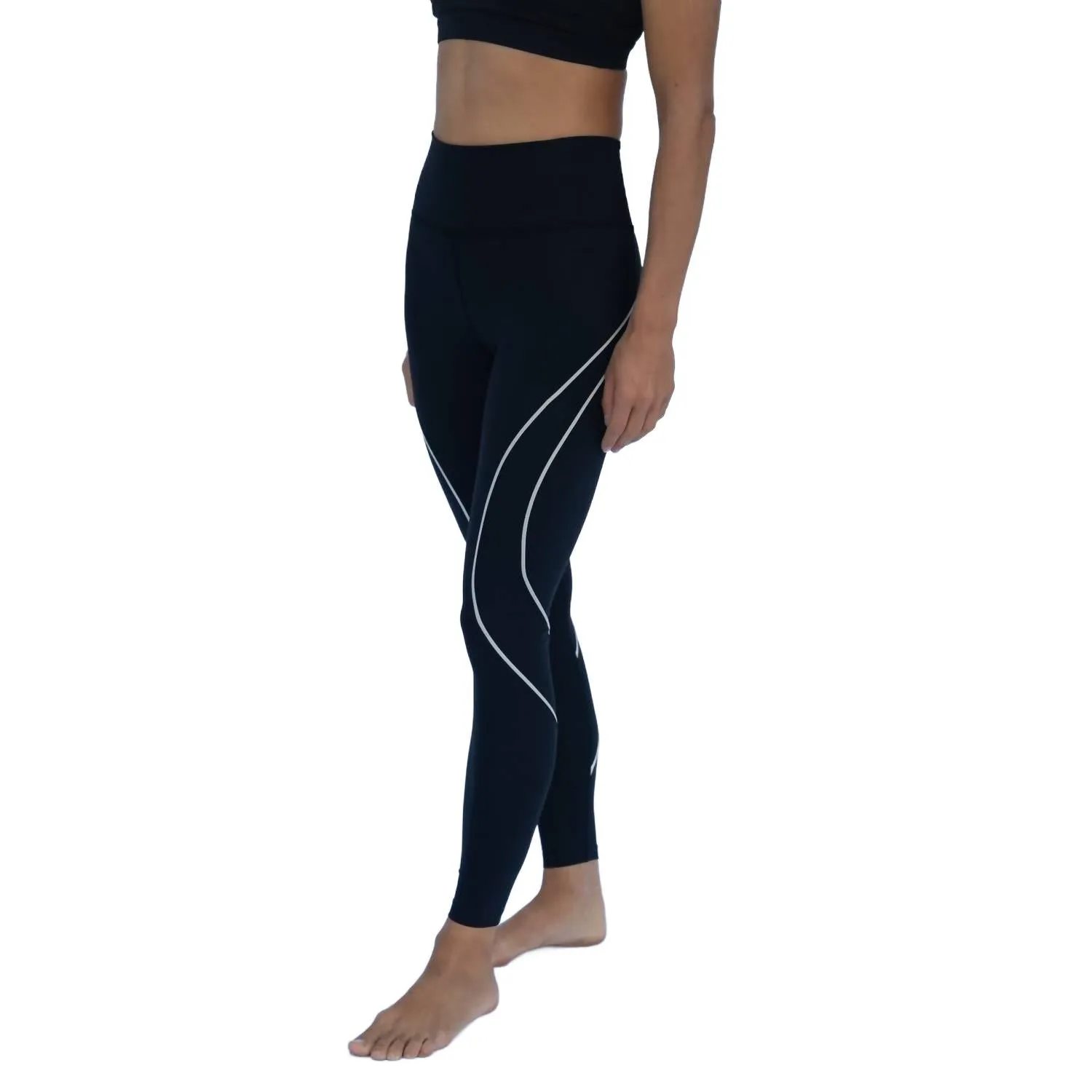 High-Waist Sculpting Leggings In Black-Birch
