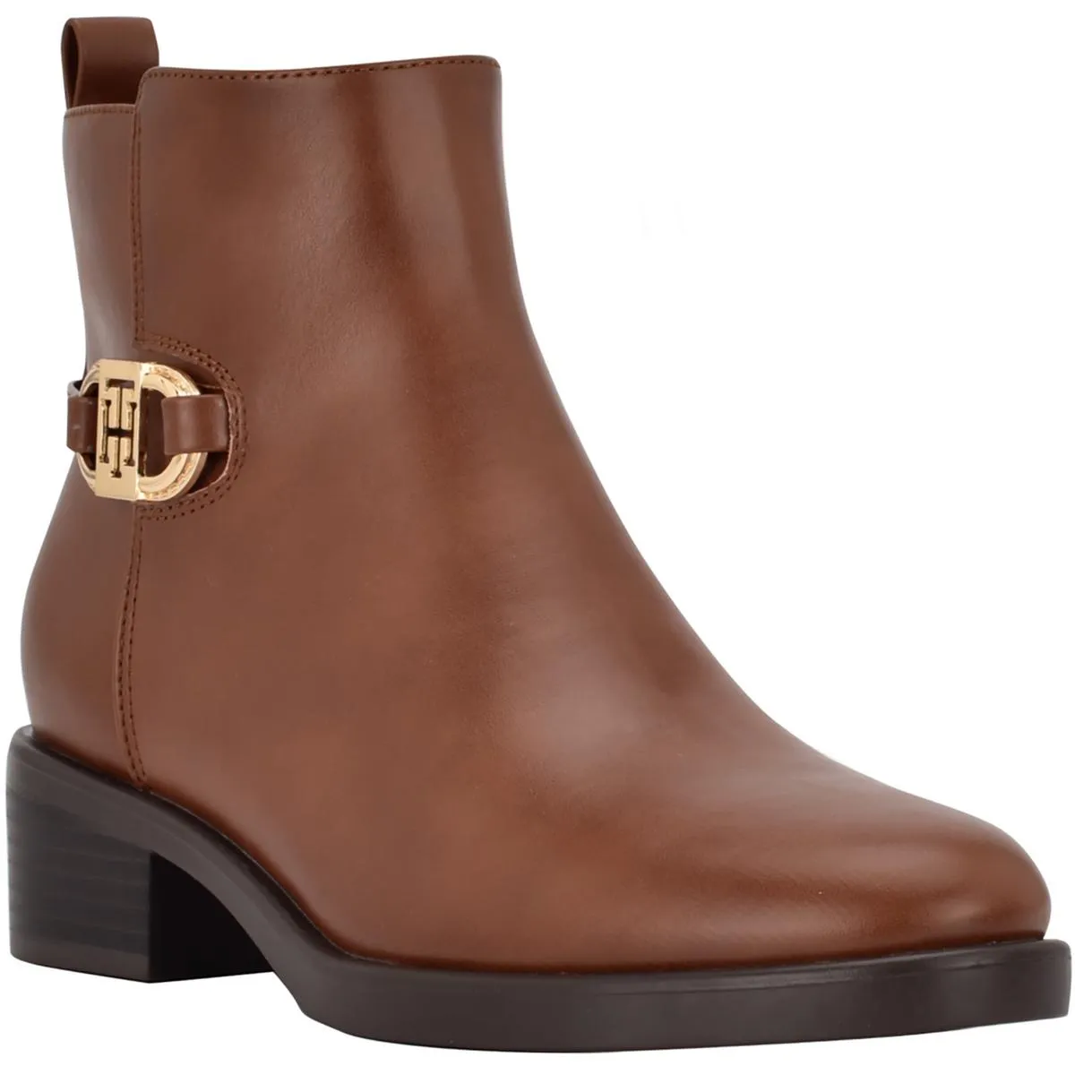 Imiera Womens Faux Leather Ankle Booties
