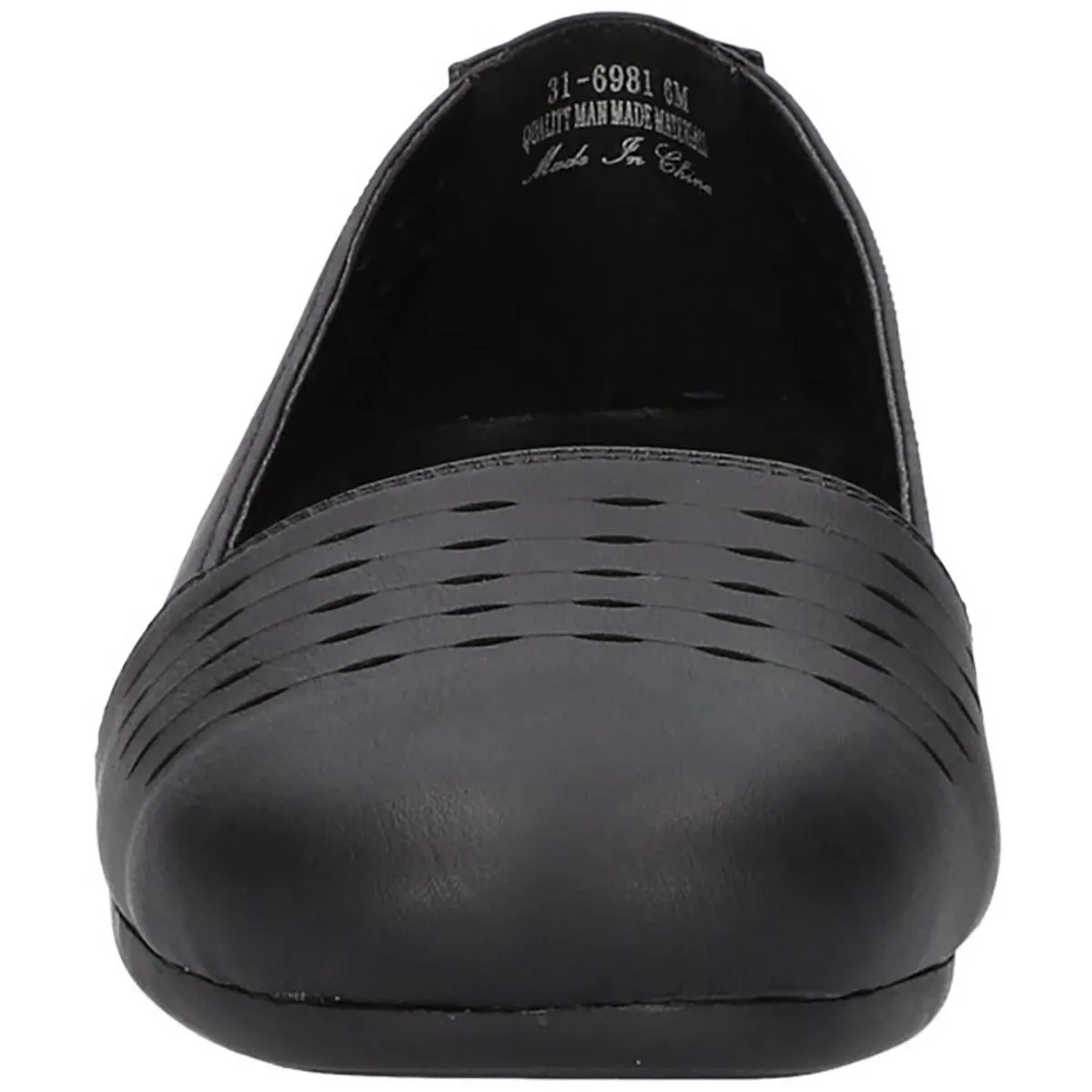 Isha Womens Faux Leather Perforated Loafers