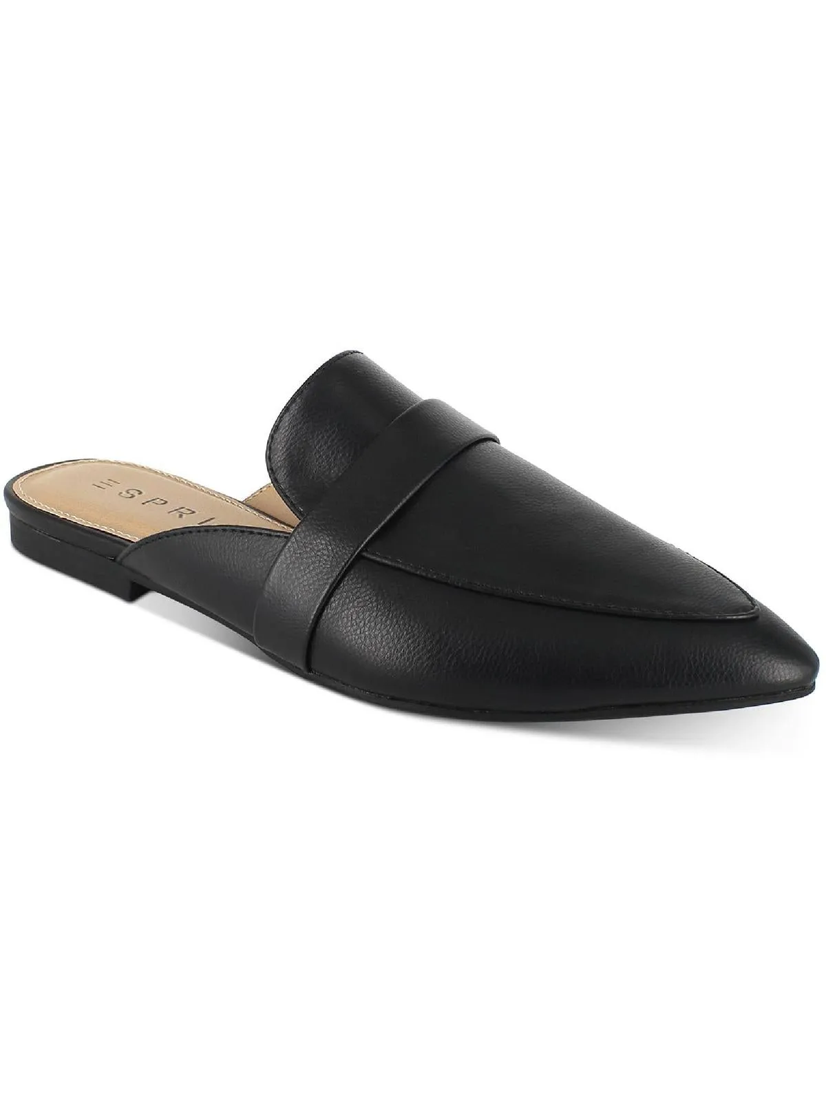 Jade Womens Faux Leather Pointed Toe Loafer Mule