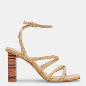 JENKO HEELS LT NATURAL RAFFIA