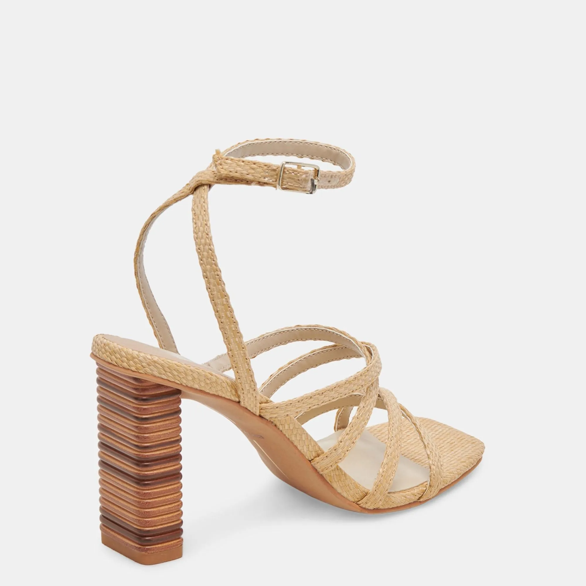 JENKO HEELS LT NATURAL RAFFIA