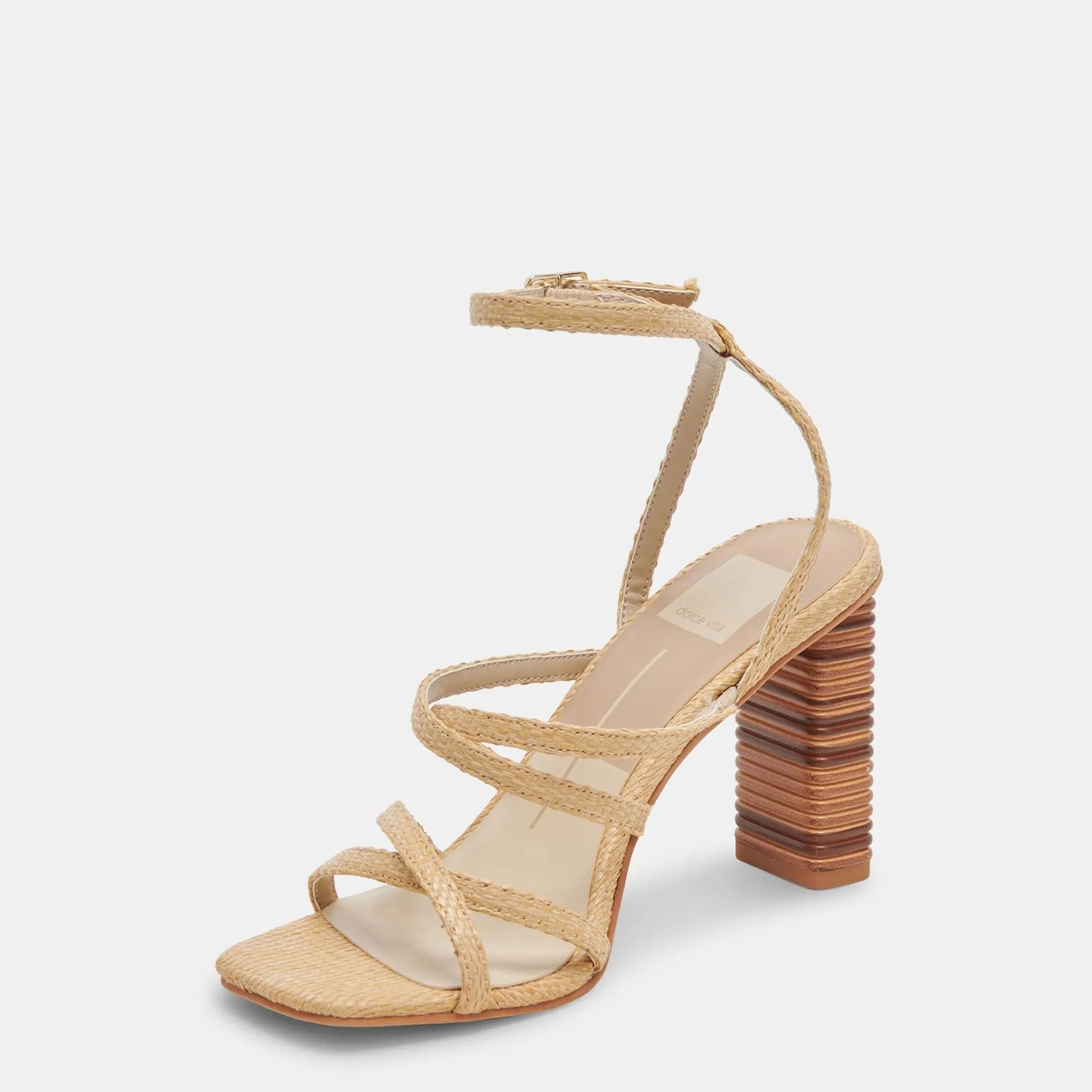 JENKO HEELS LT NATURAL RAFFIA
