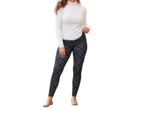 Jillian Plaid Leggings In Navy