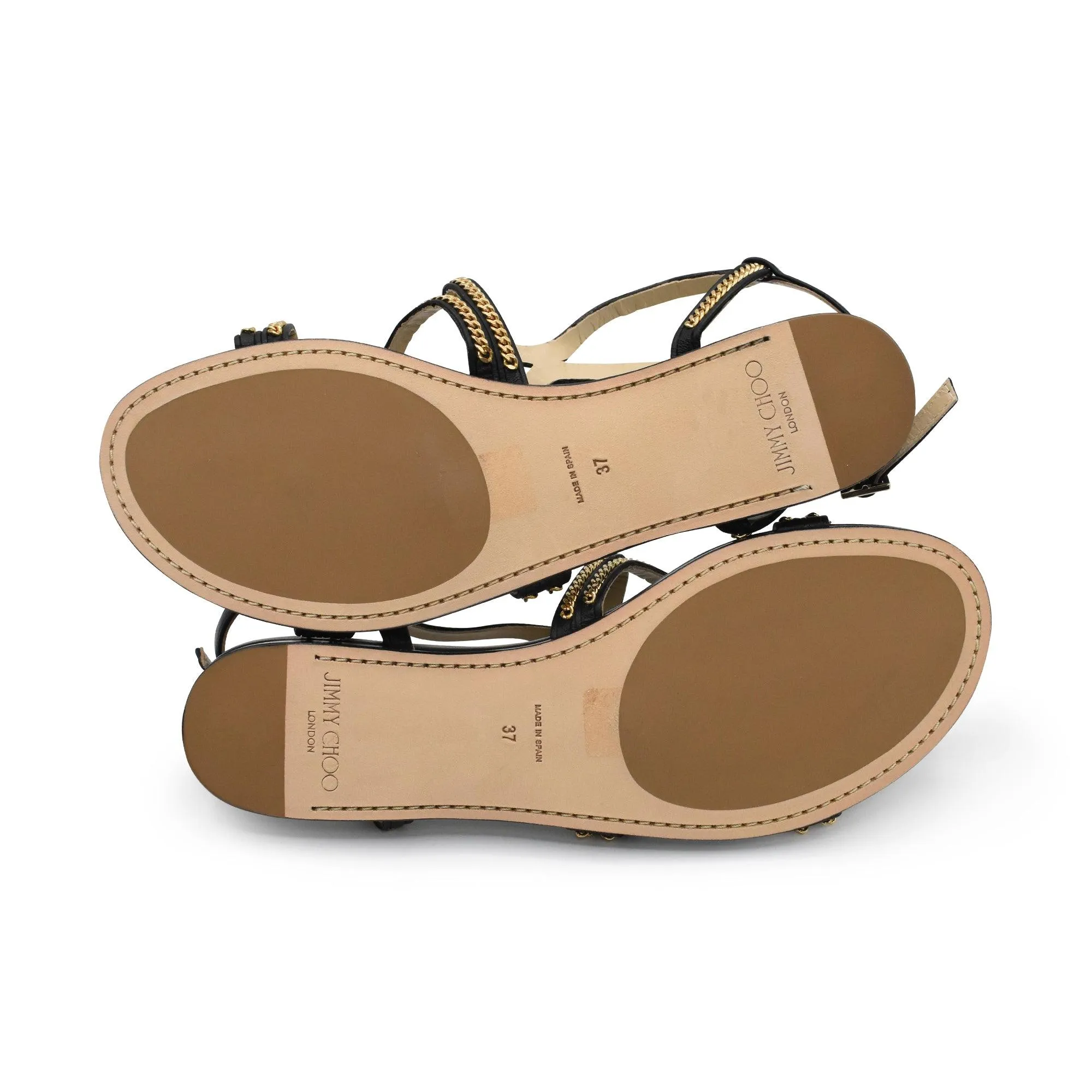 Jimmy Choo 'Nickel Flat' Sandals - Women's 37