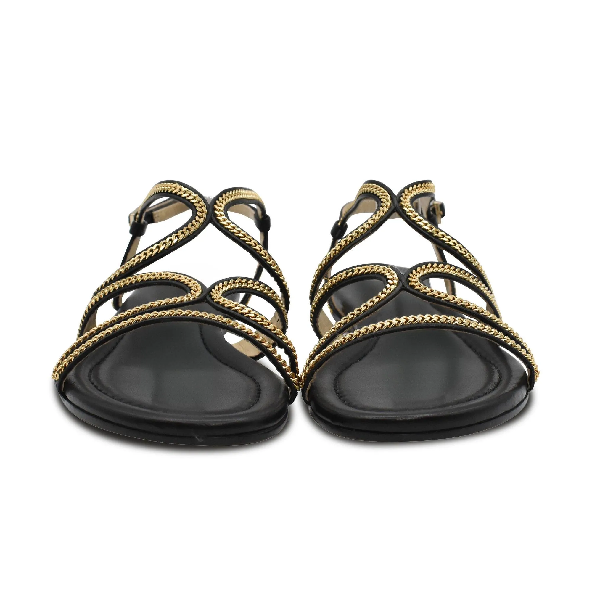 Jimmy Choo 'Nickel Flat' Sandals - Women's 37