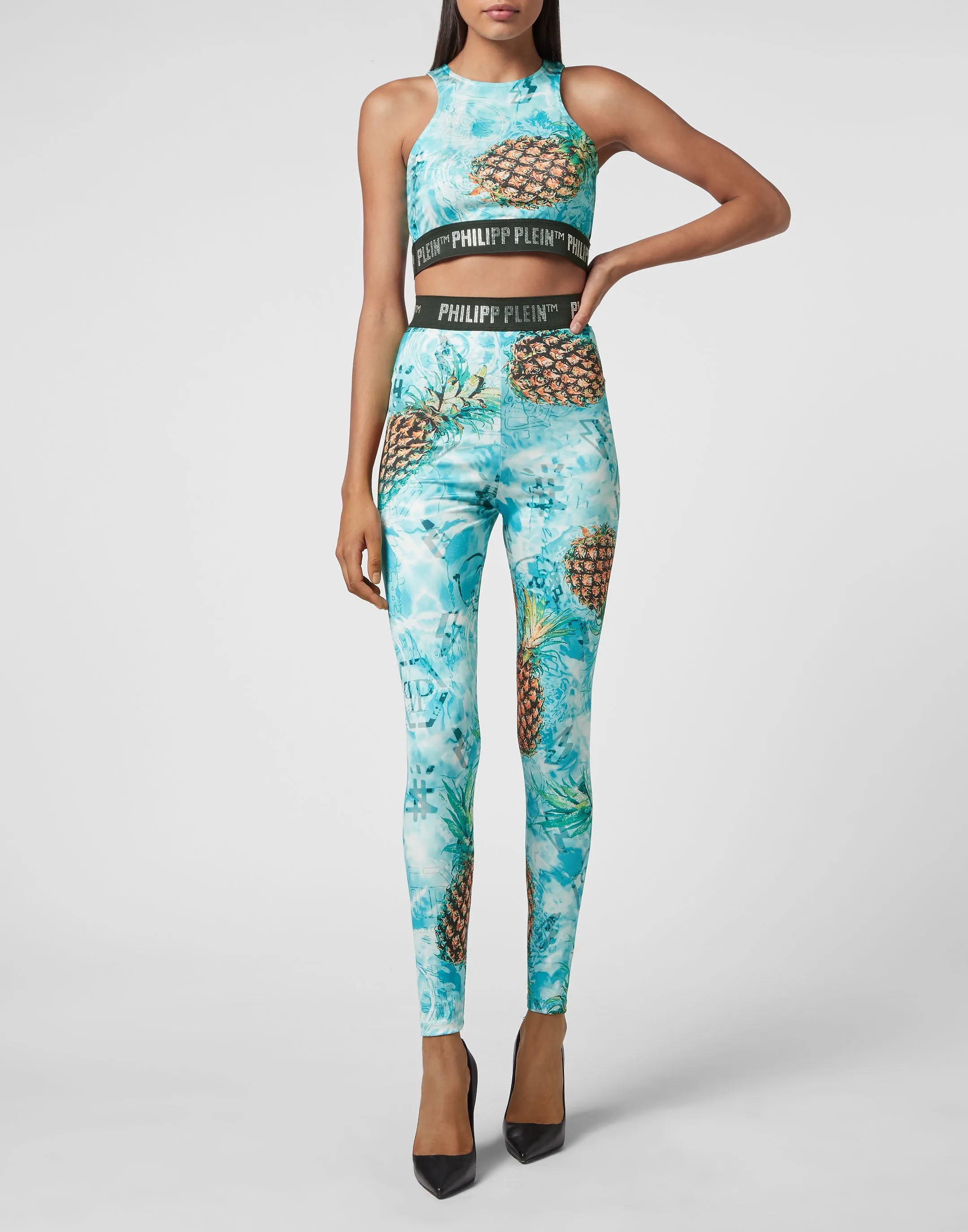 Jogging Leggings Stones Pineapple Skies