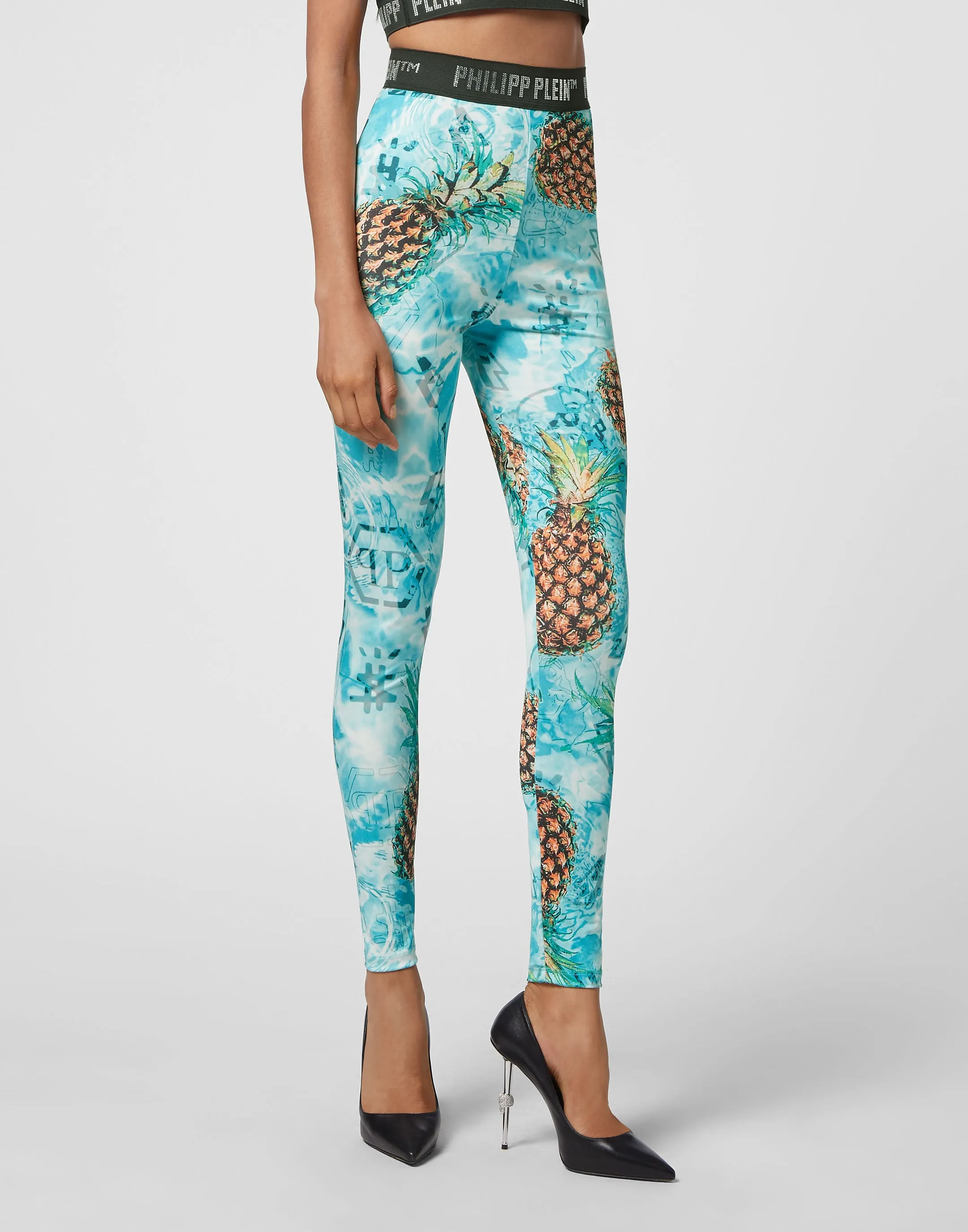 Jogging Leggings Stones Pineapple Skies