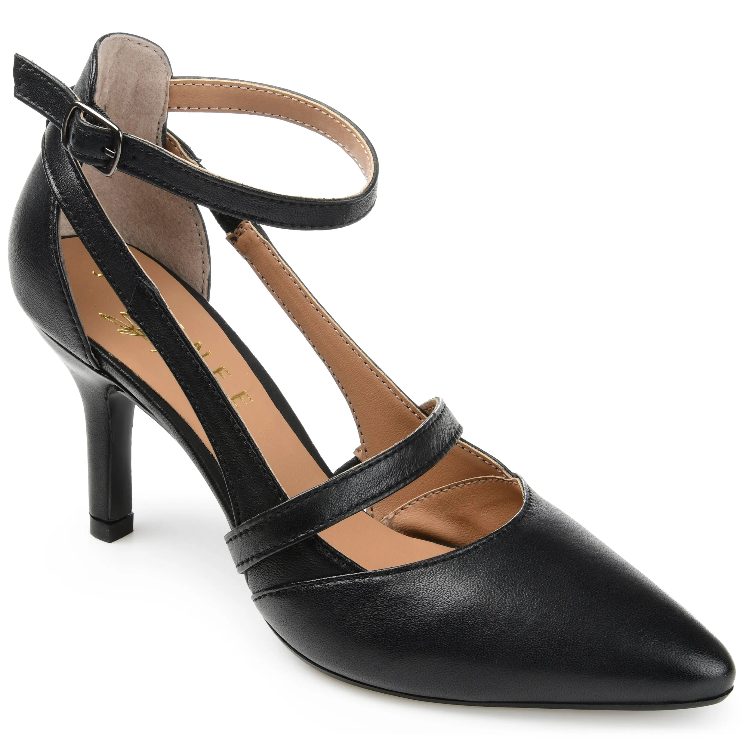 Journee Signature Women's Genuine Leather Vallerie Pump