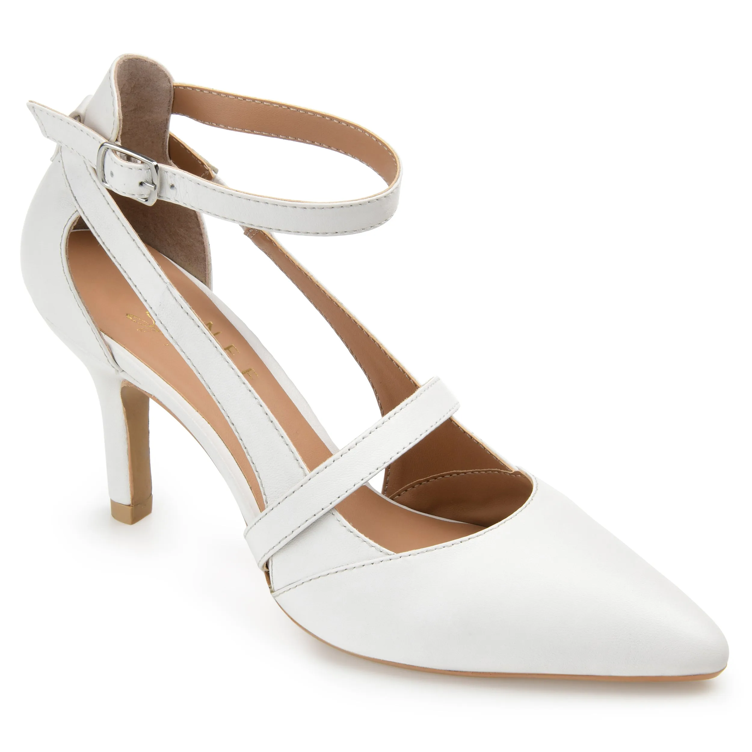 Journee Signature Women's Genuine Leather Vallerie Pump