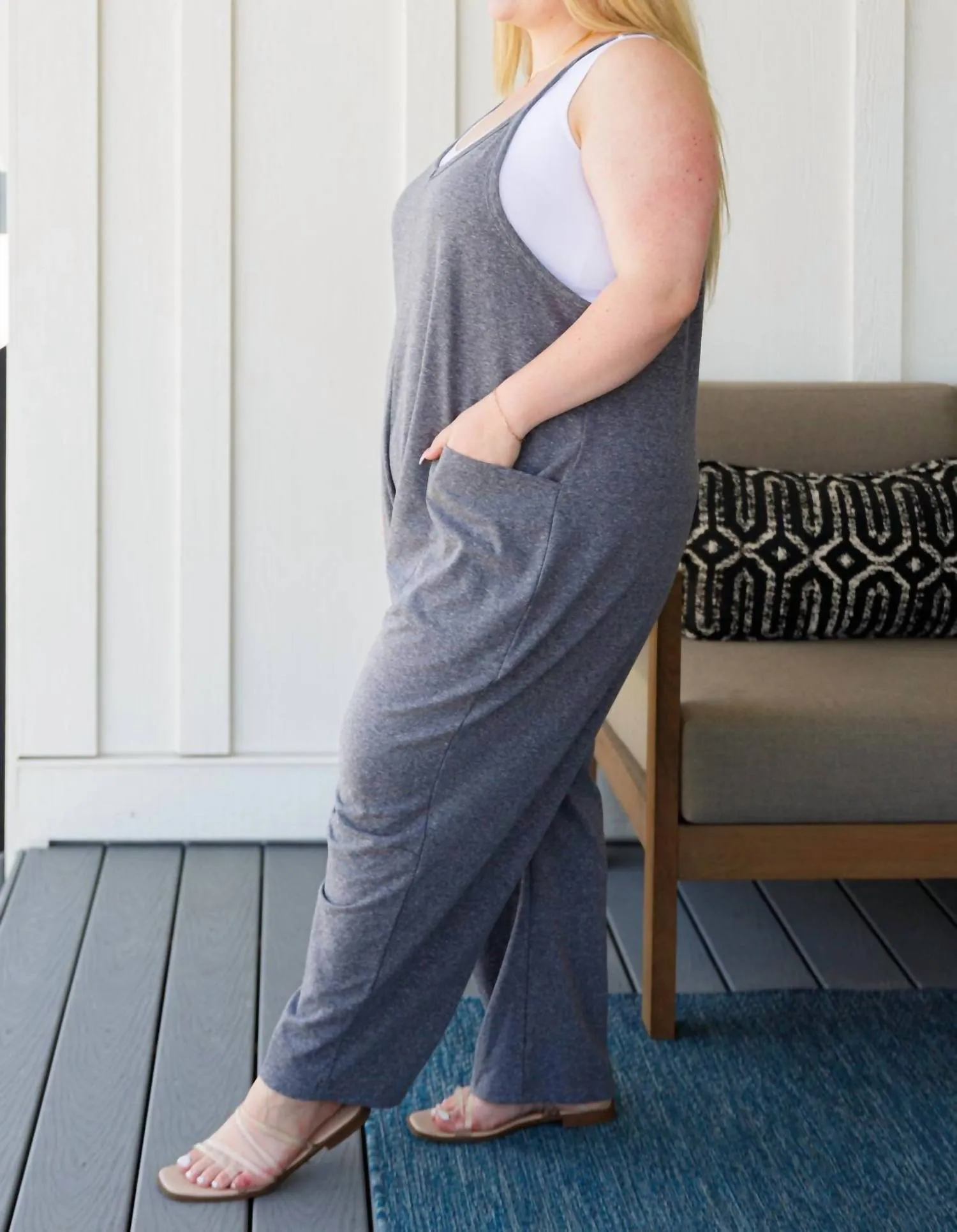Just Perfect Jumpsuit In Grey