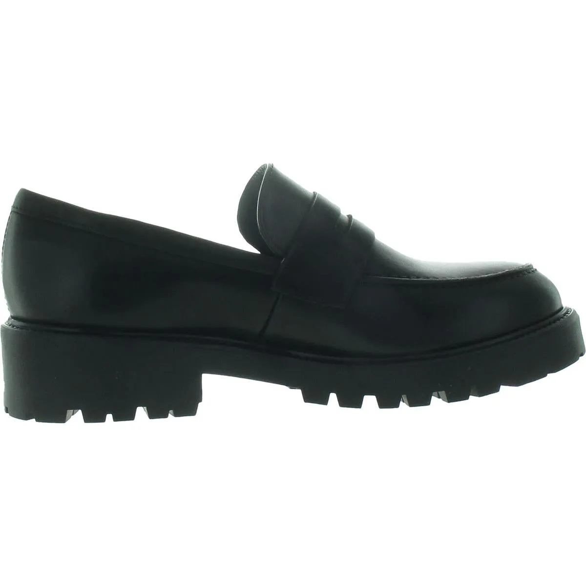 Kenova Womens Solid Leather Loafer Heels