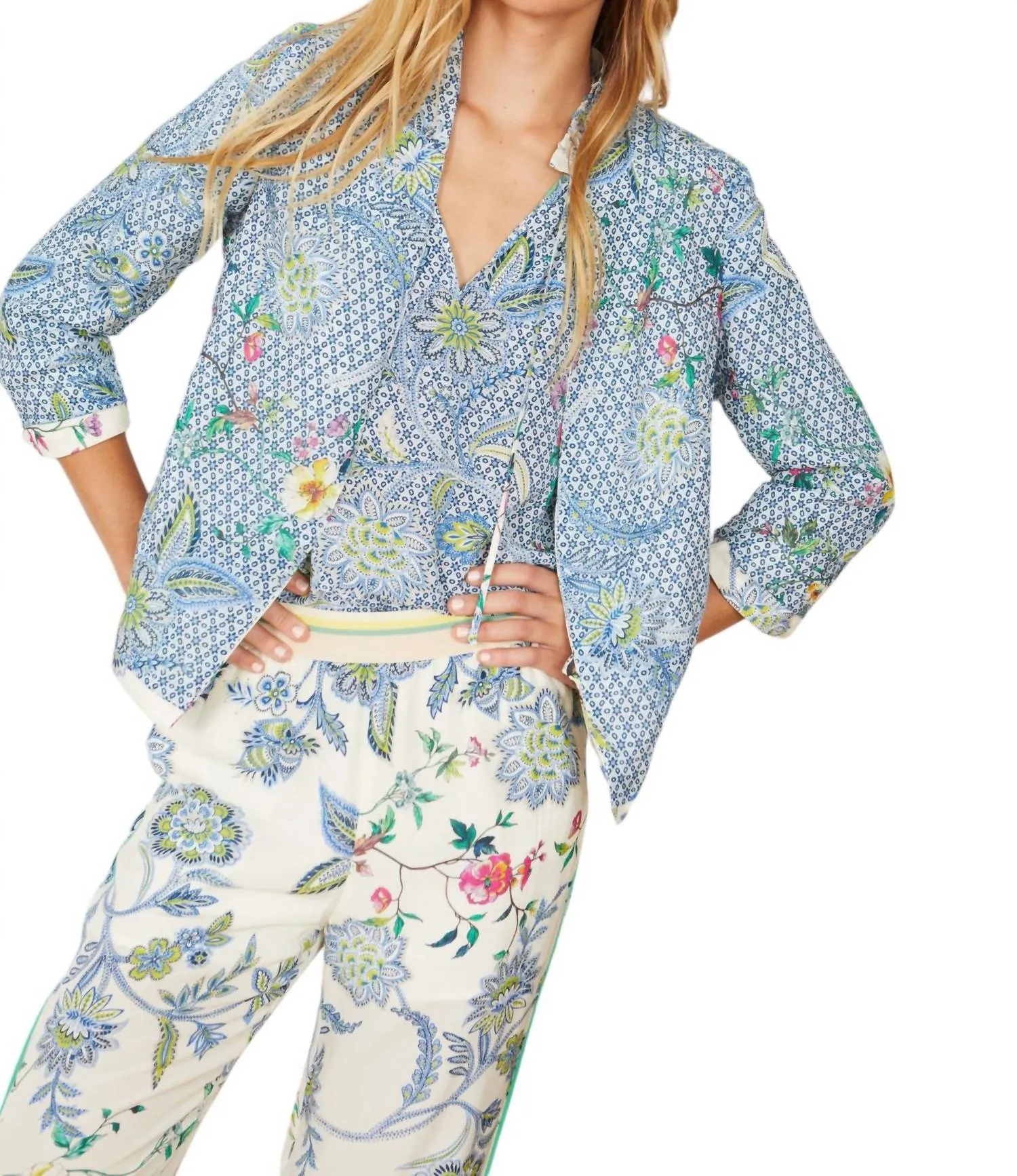Kinsley Reversible Blazer In Balinese Floral