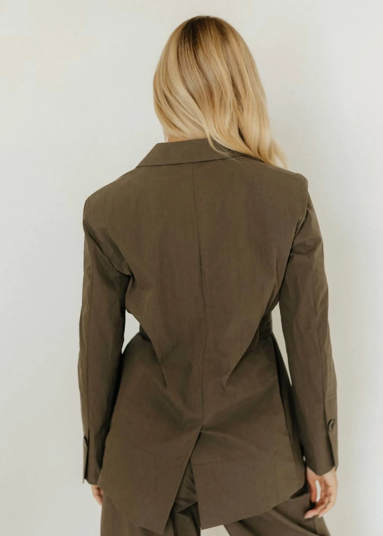 Label Technical Suiting Blazer In Wood