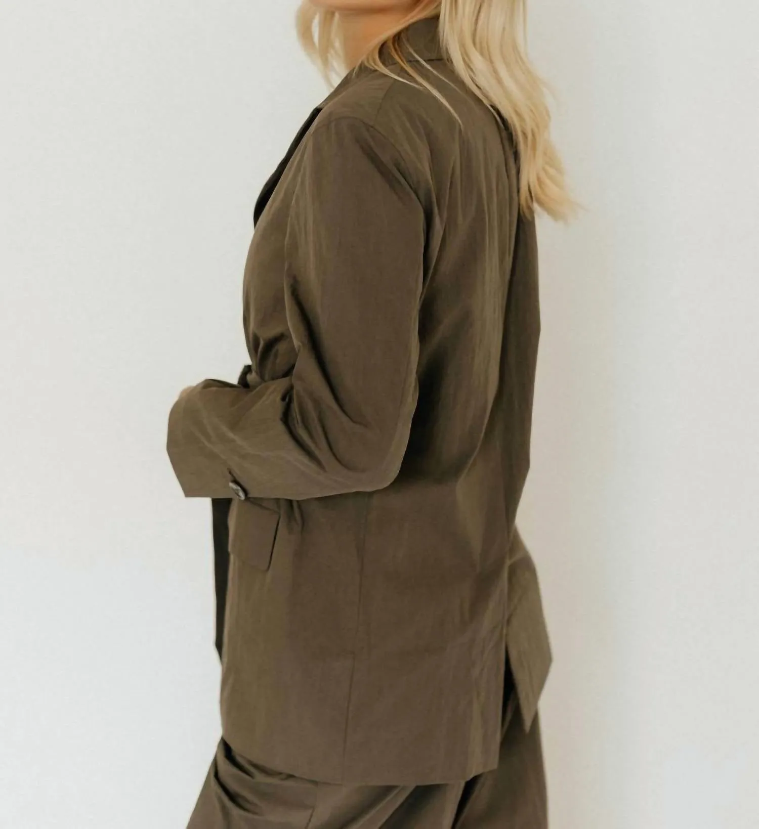 Label Technical Suiting Blazer In Wood