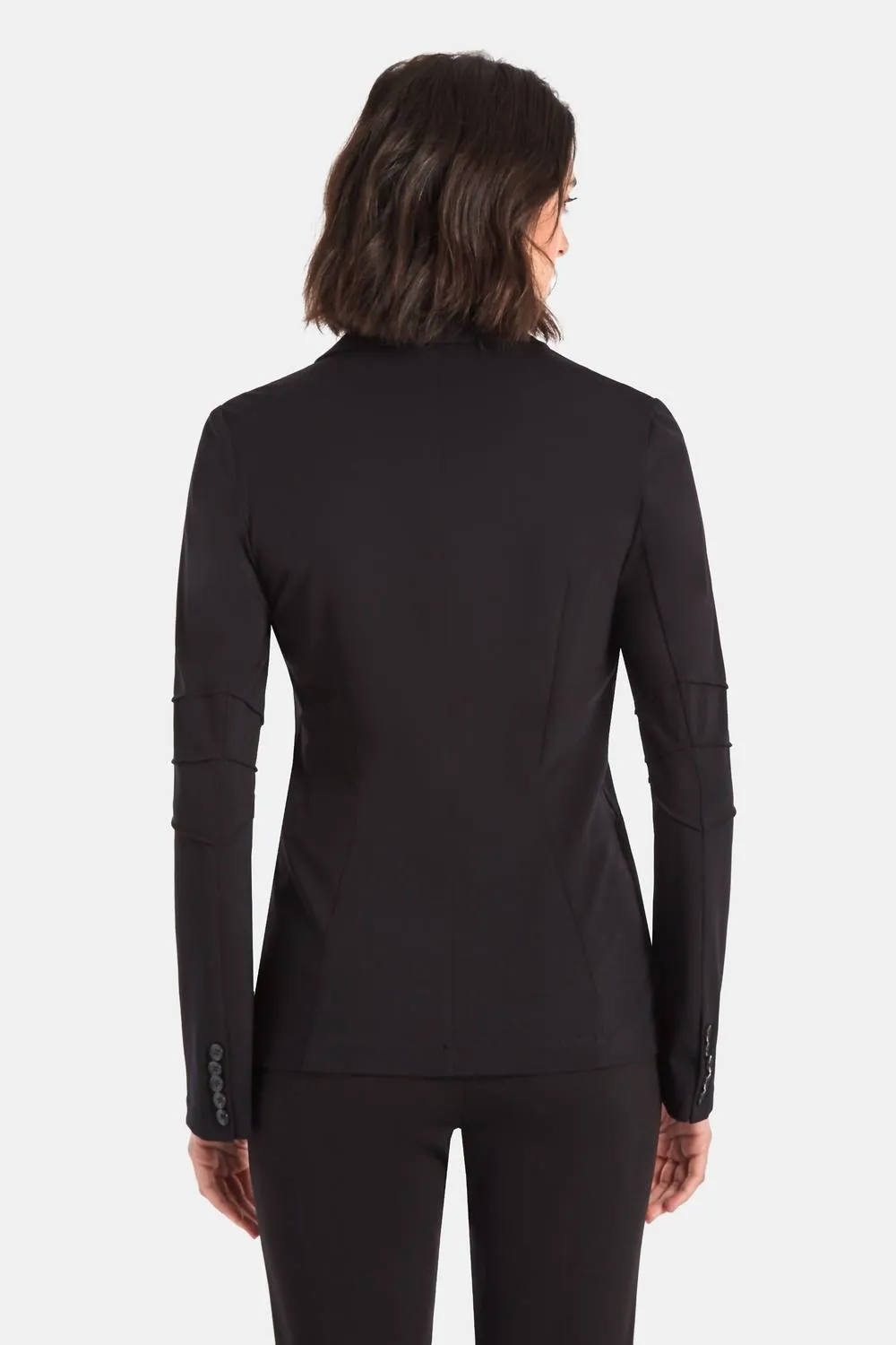 Lace Lear Blazer In Black