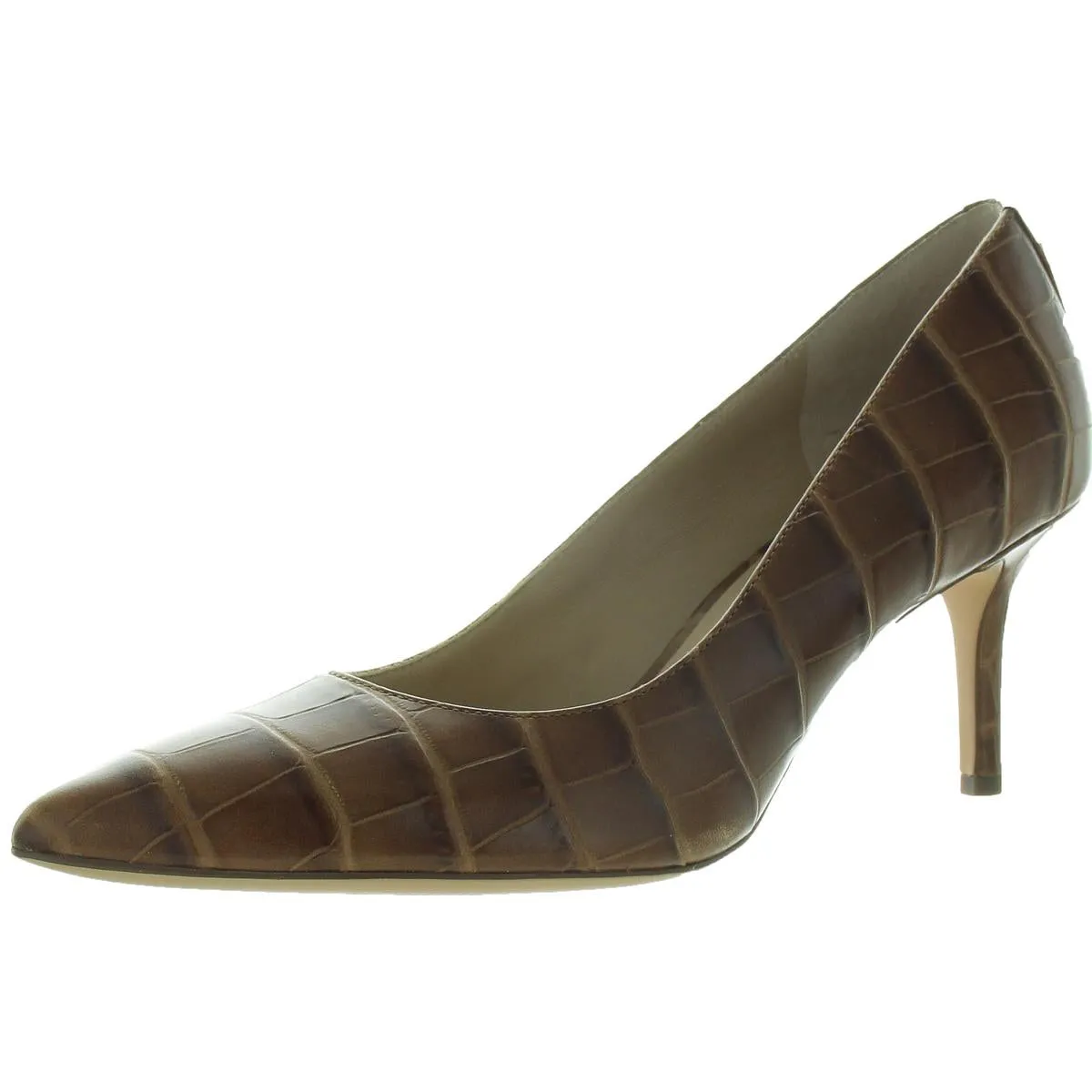 LANETTE Womens Animal Print Leather Pumps
