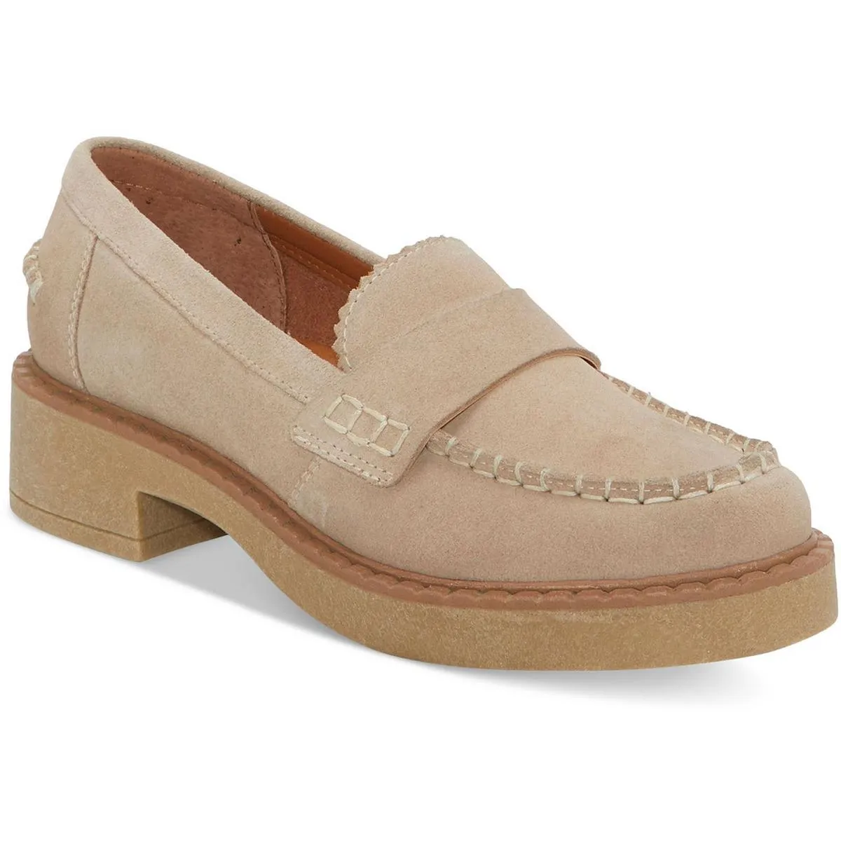 Larissah Womens Solid Suede Loafers
