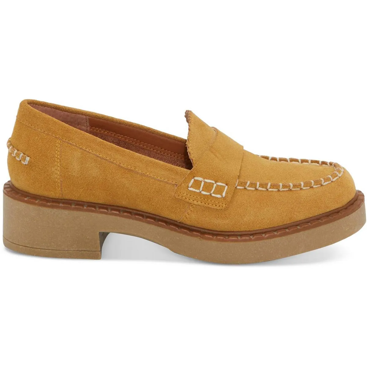 Larissah Womens Solid Suede Loafers