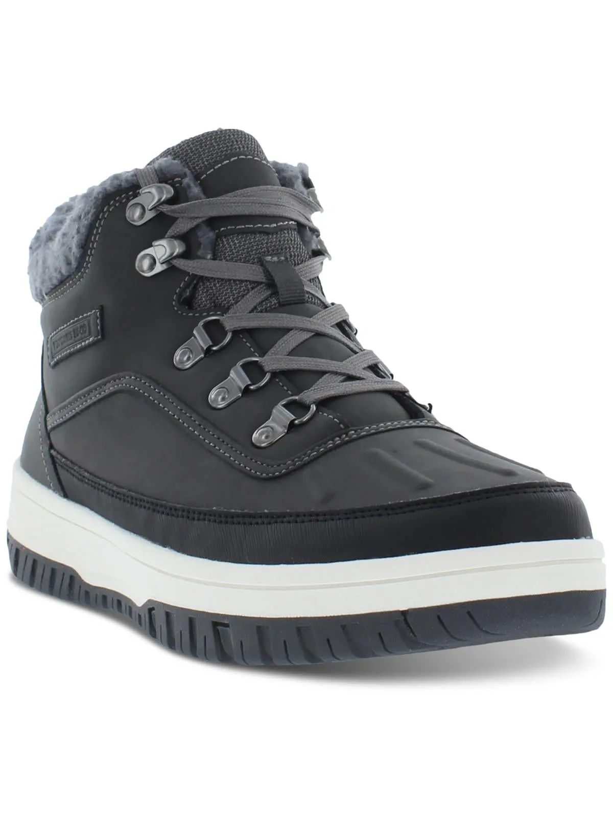 Larry Mens Faux Leather Cozy Winter & Snow Boots