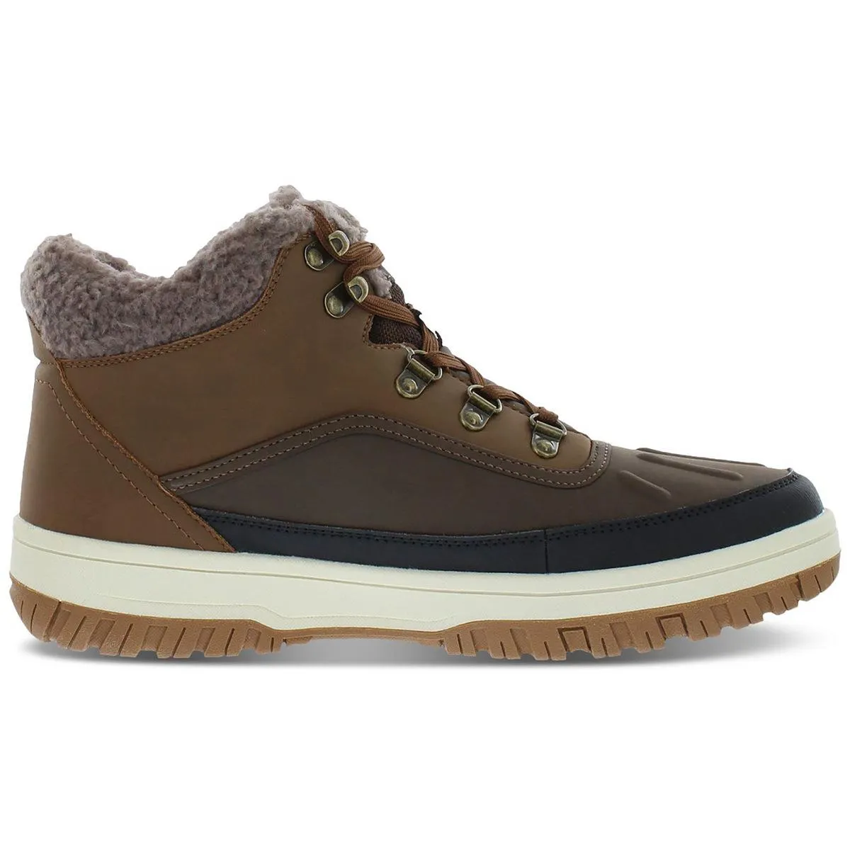 Larry Mens Faux Leather Cozy Winter & Snow Boots