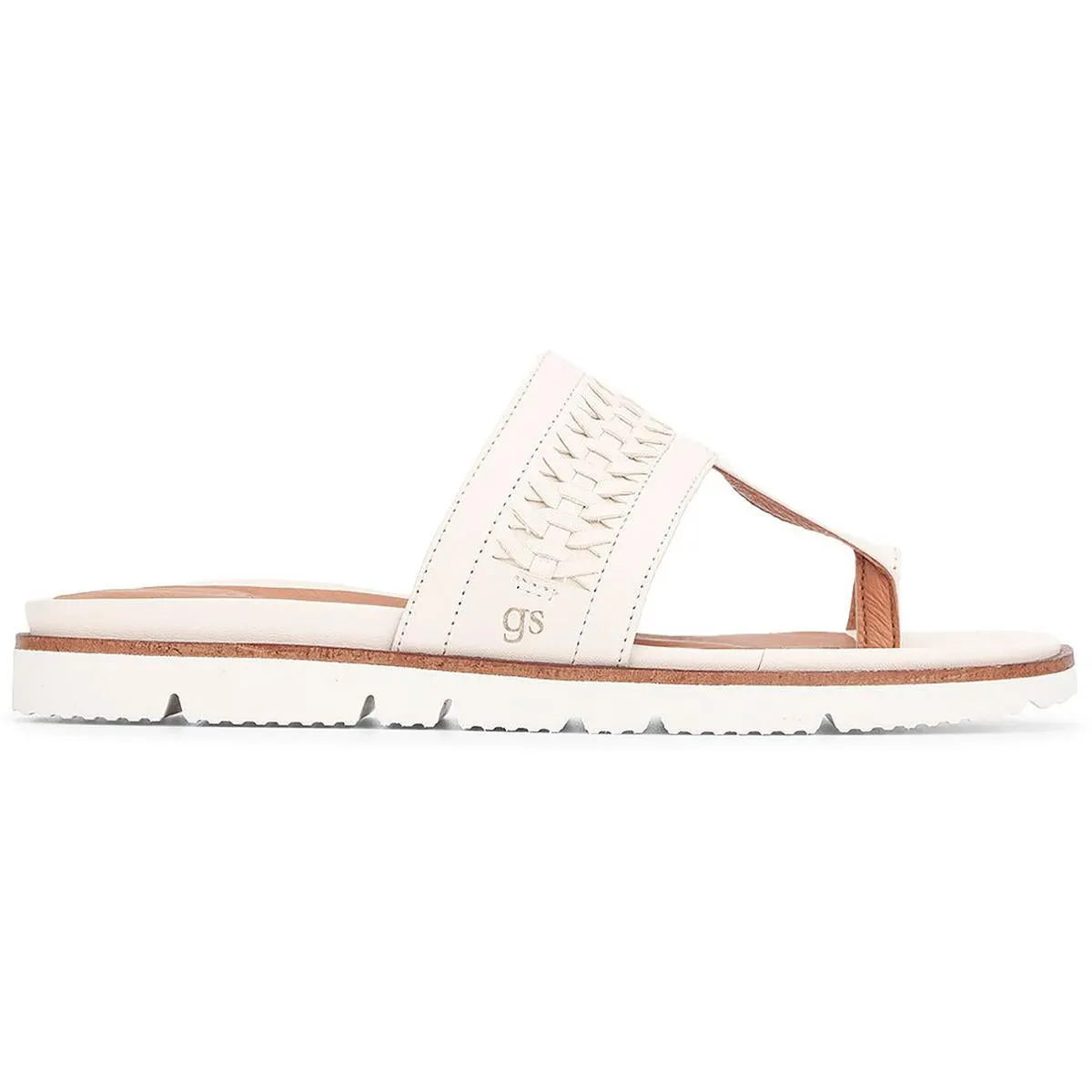 Lavern Lite Thong Braid Womens Leather Slip On Thong Sandals