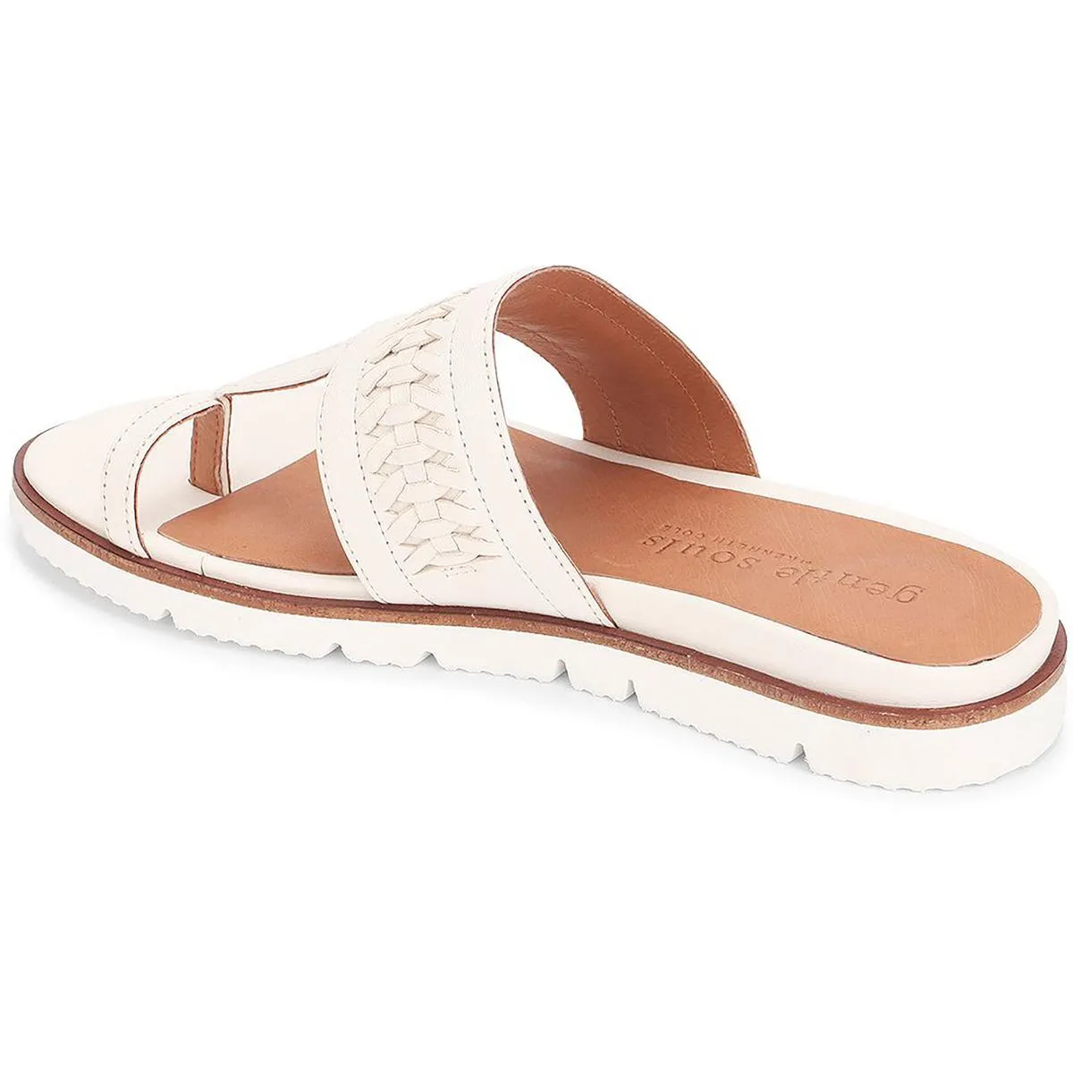 Lavern Lite Thong Braid Womens Leather Slip On Thong Sandals