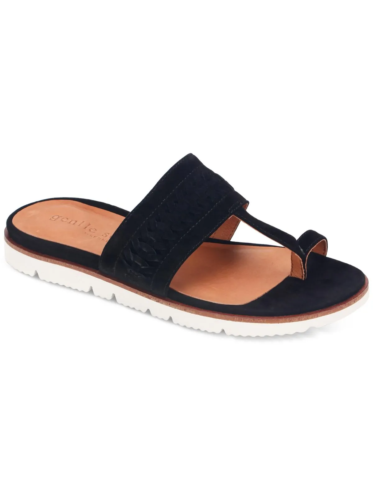 Lavern Lite Thong Braid Womens Leather Slip On Thong Sandals
