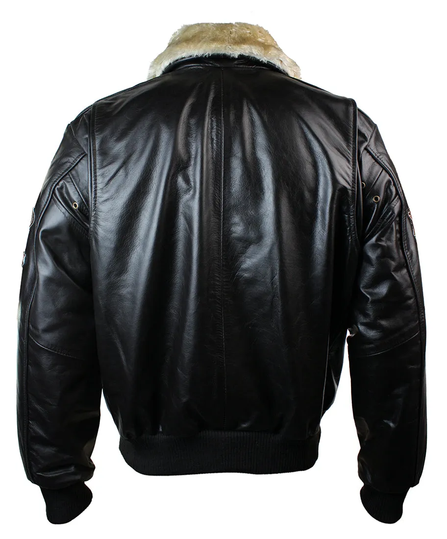 Leather Jacket Bomber Aviator