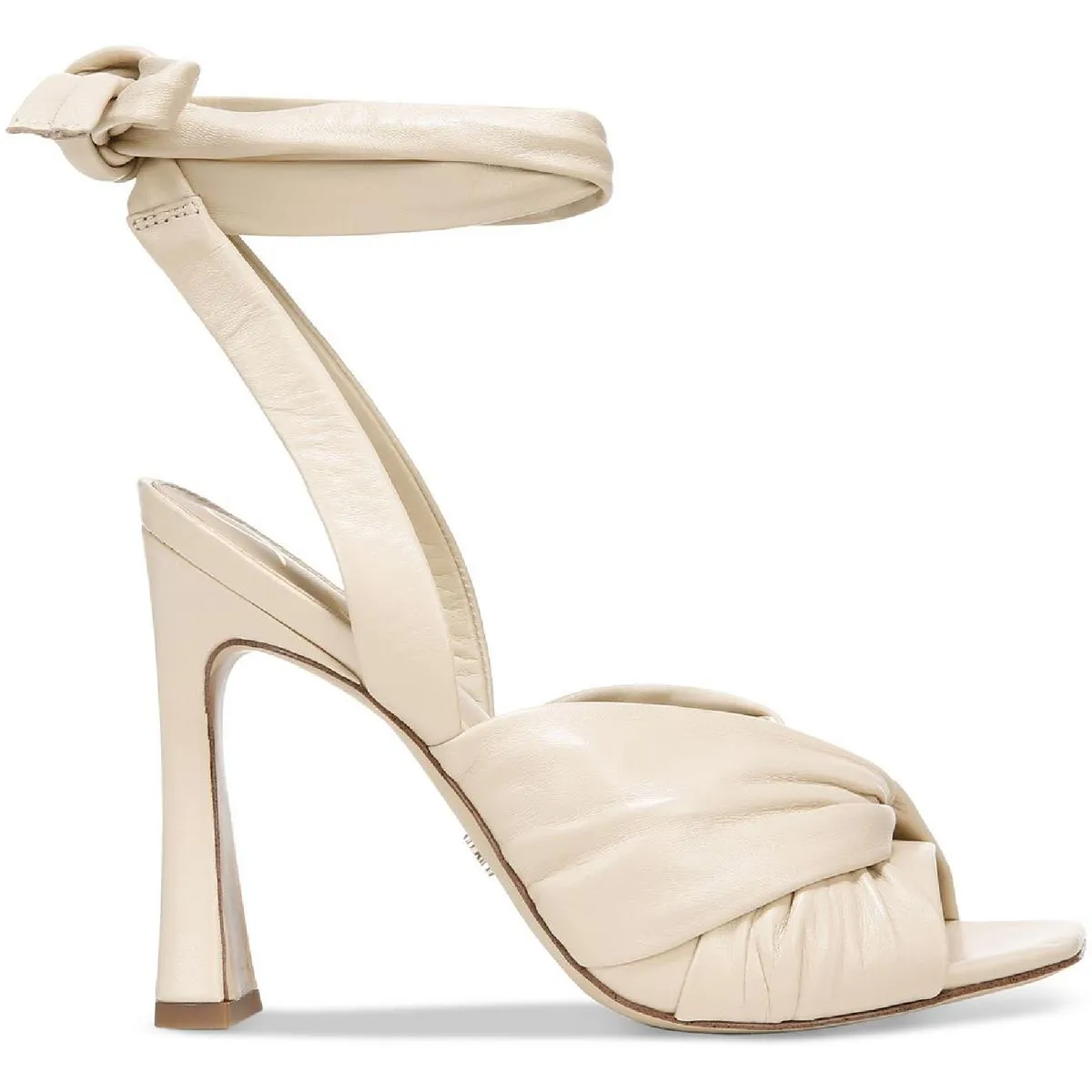 Lenora Womens Leather Square Toe Heels