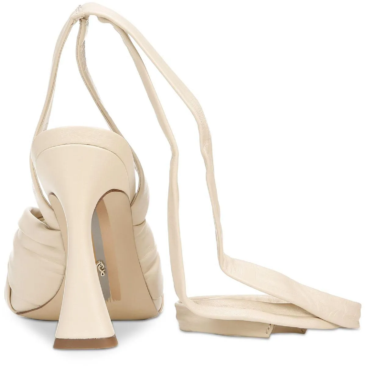 Lenora Womens Leather Square Toe Heels