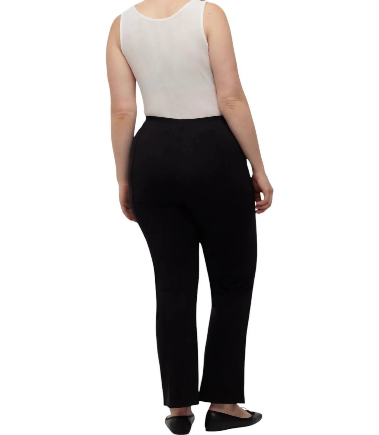 Lightweight Ponte Kickflare Leggings In Black