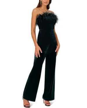 Liv Foster Velvet Wide Leg Jumpsuit