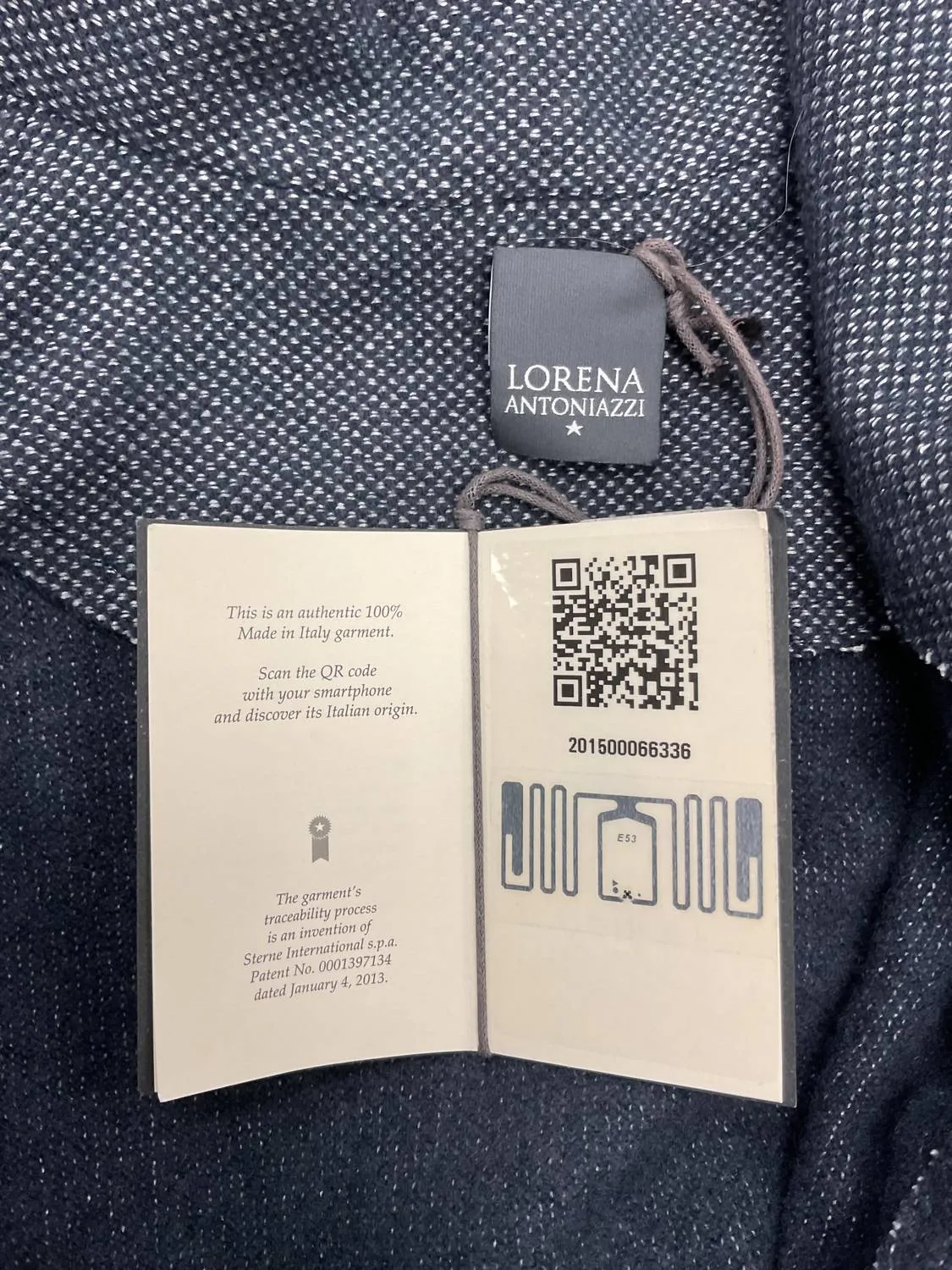Long One Button Jacket In Navy