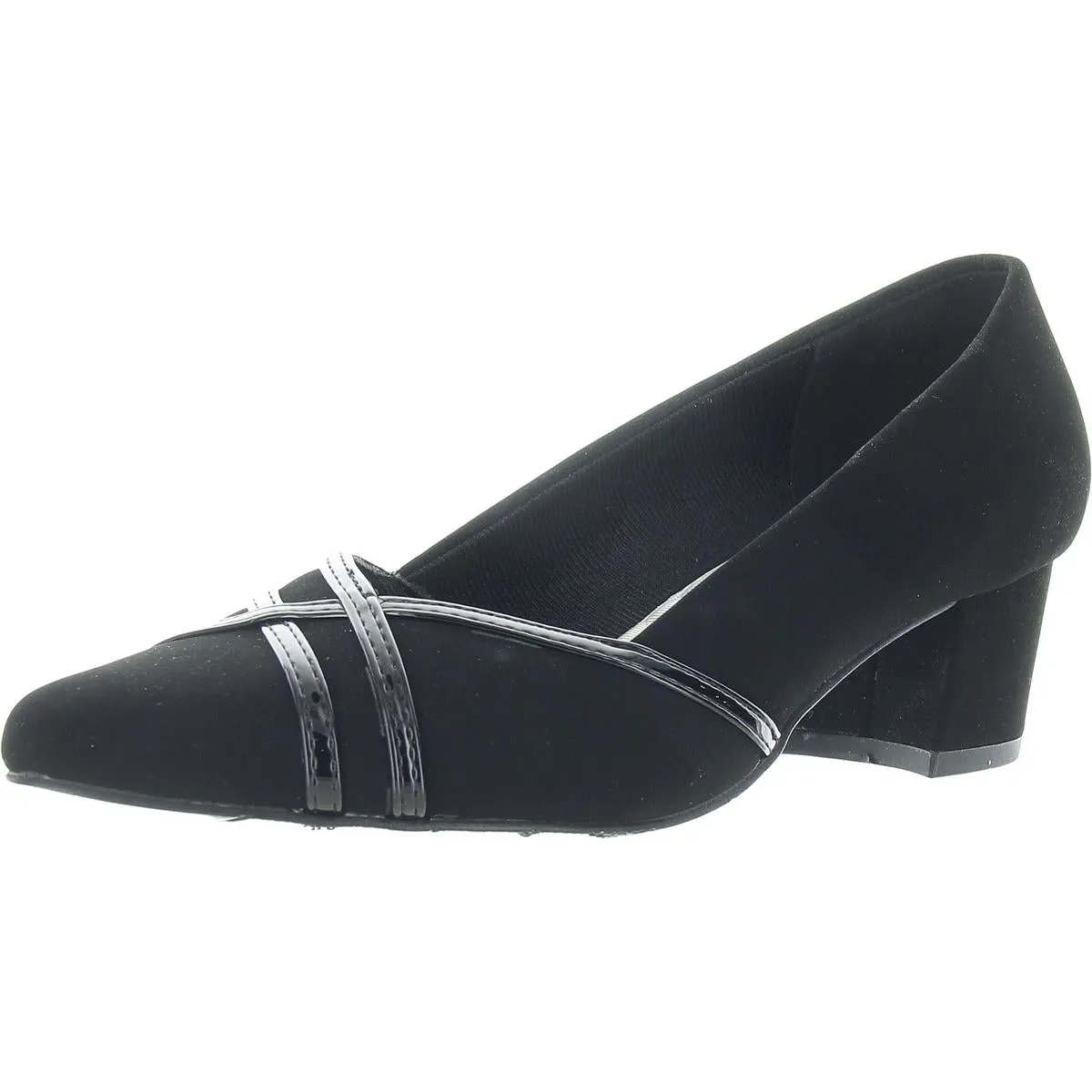 Lotus Womens Solid Leather Loafer Heels