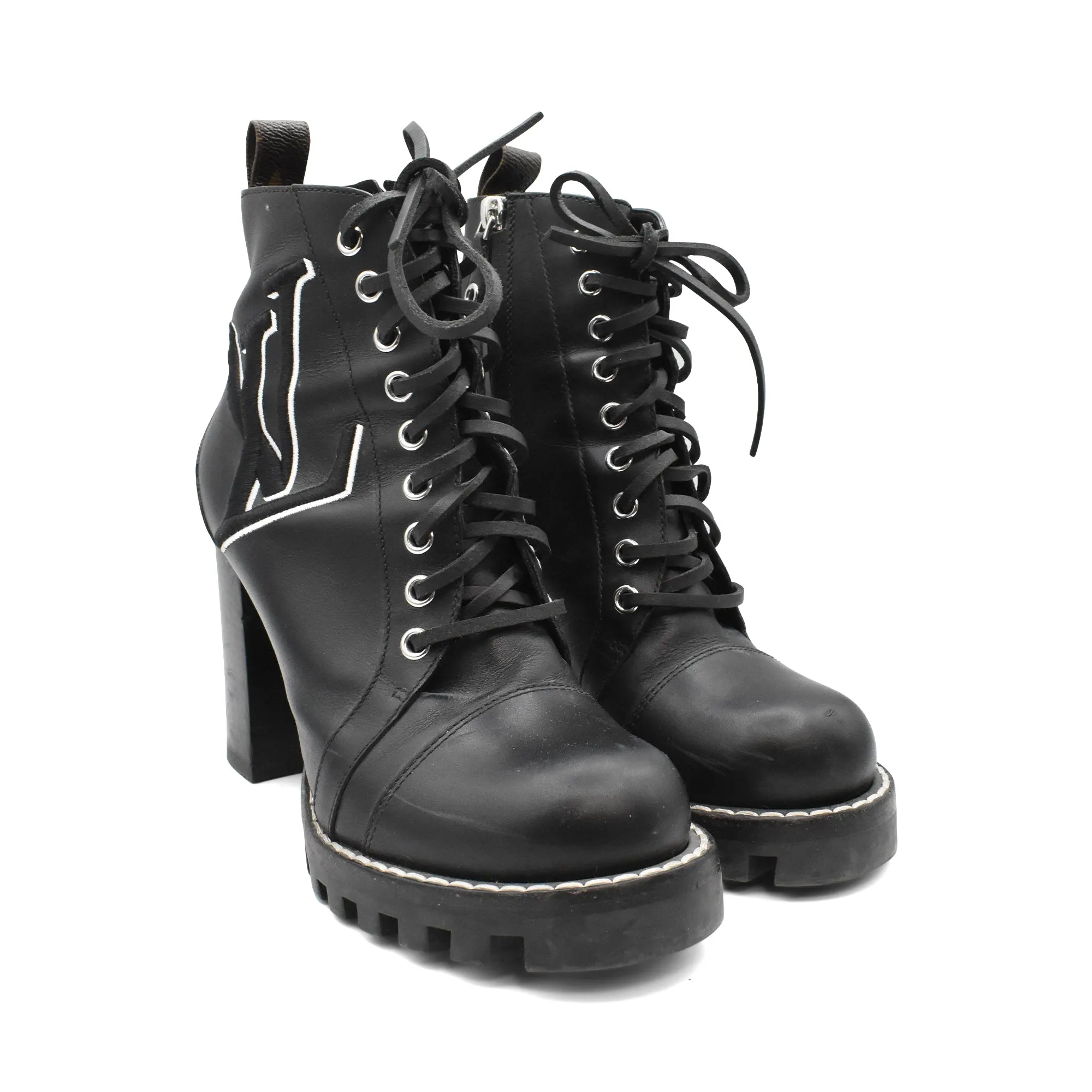 LOUIS VUITTON Black SIZE 39.5 Boots