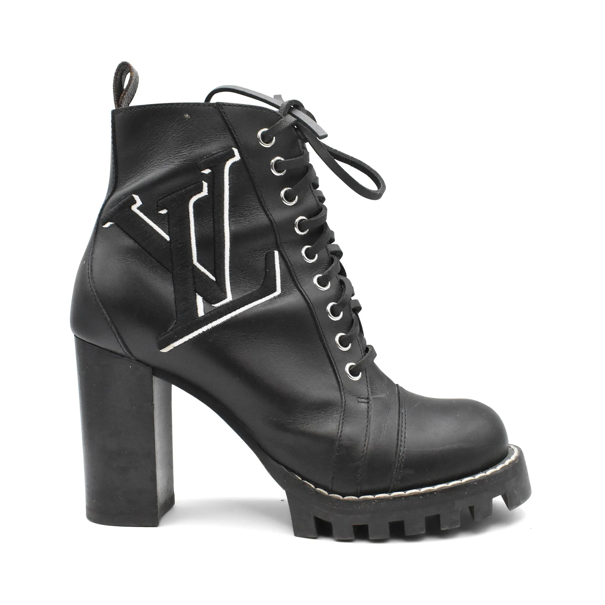 LOUIS VUITTON Black SIZE 39.5 Boots